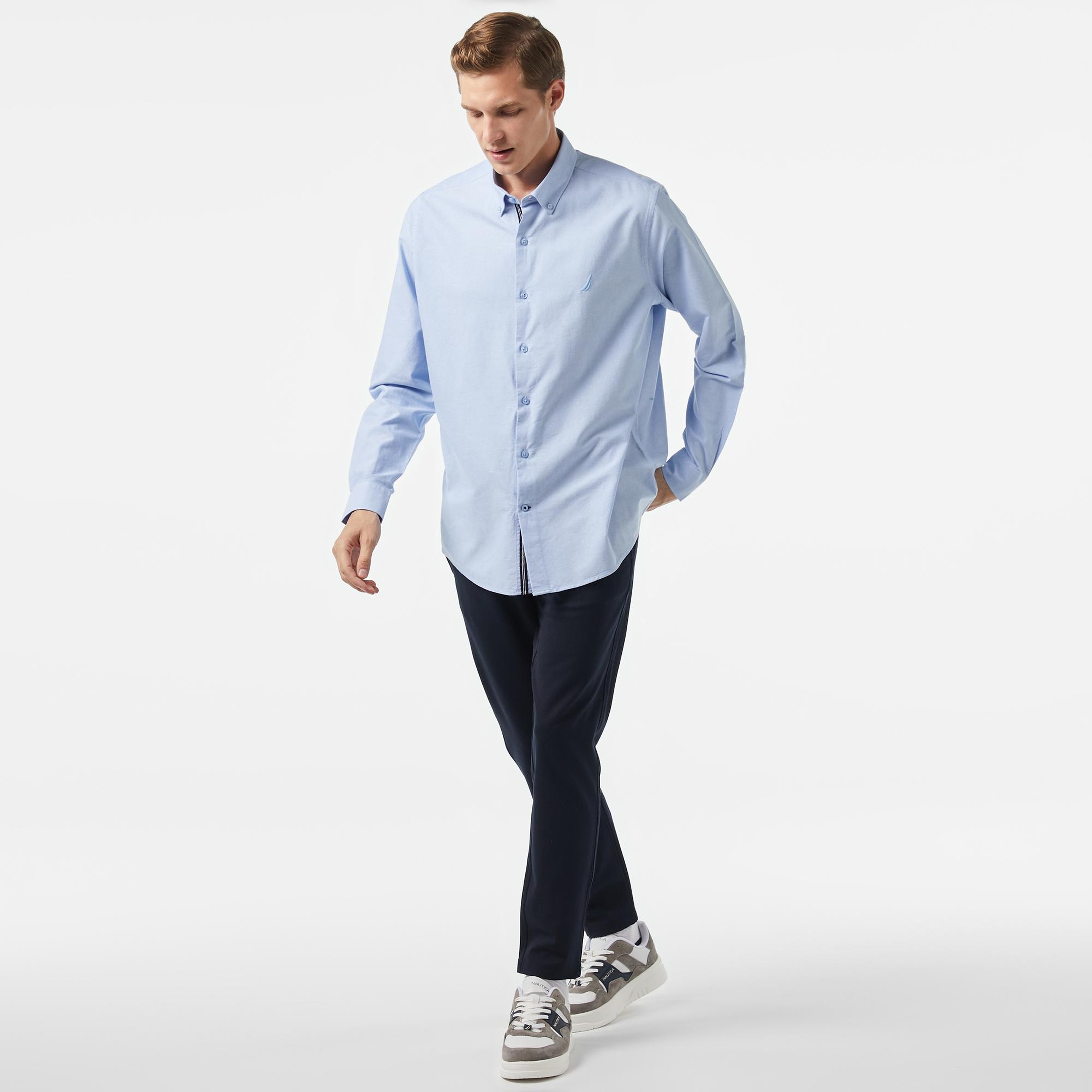 Nautica Erkek Mavi Classic Fit Gömlek