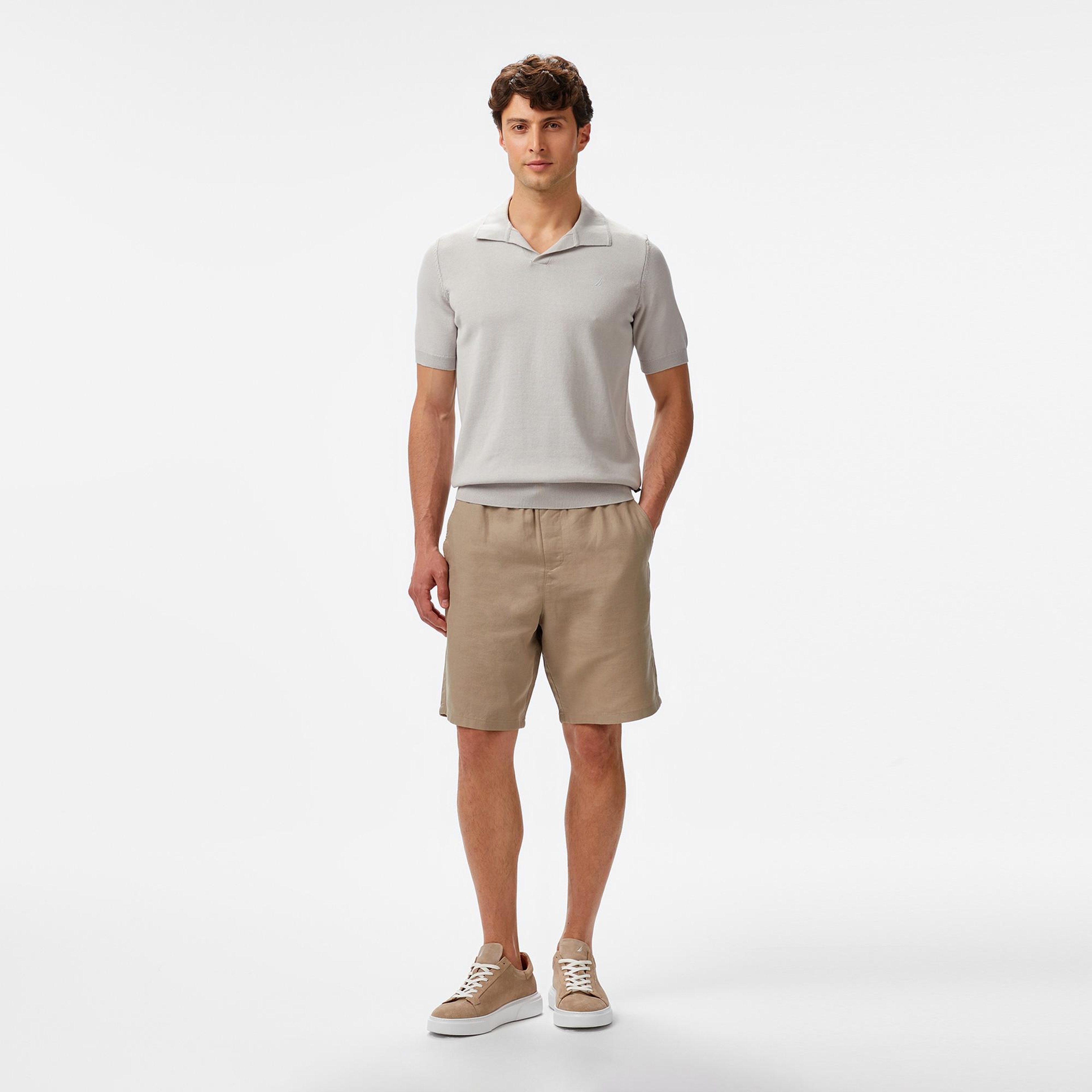 Nautica Erkek Gri Classic Fit Kısa Kollu Triko