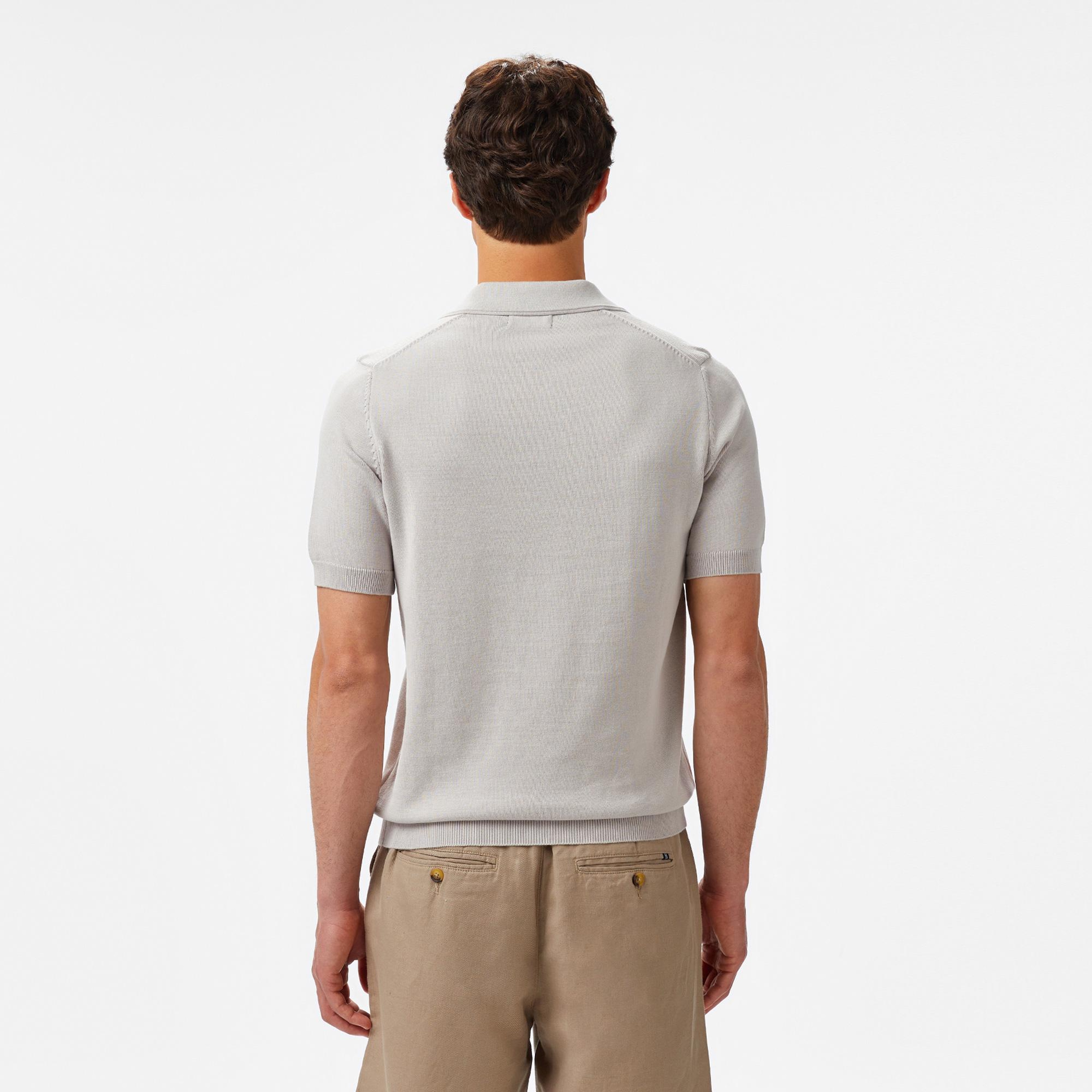 Nautica Erkek Gri Classic Fit Kısa Kollu Triko