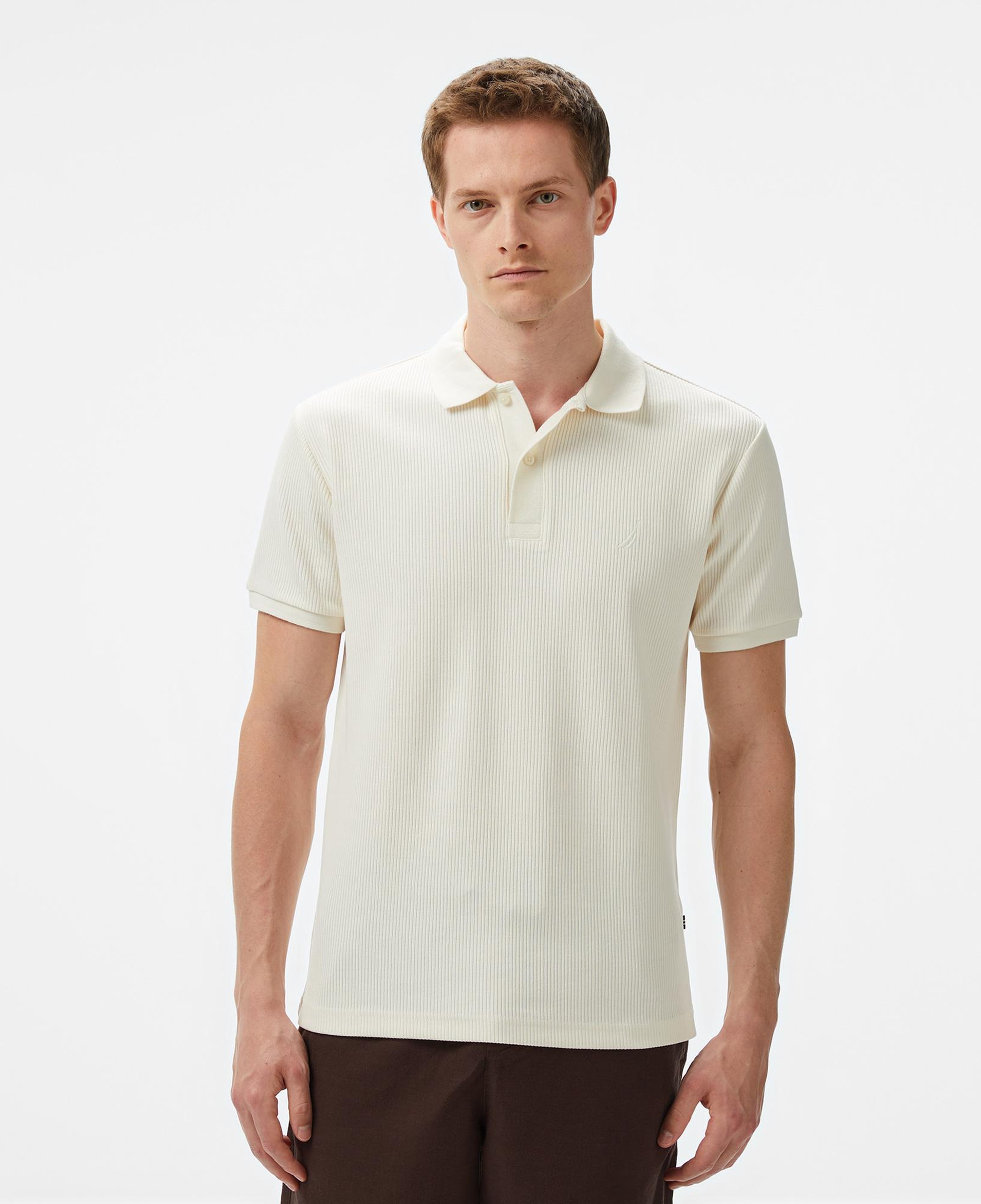 Nautica Erkek Ekru Slim Fit Polo Yaka T-Shirt