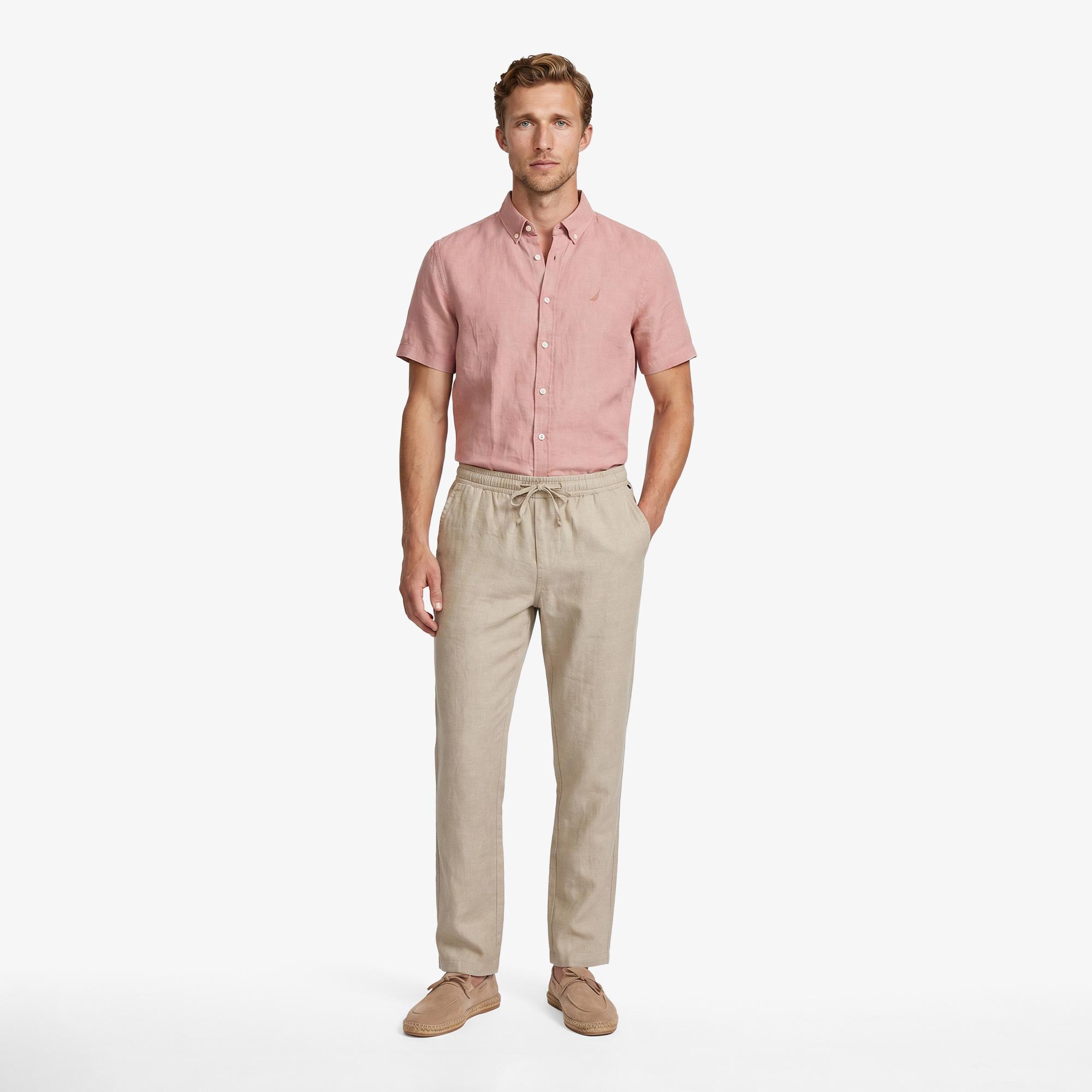 Nautica Erkek Bej Jogger Keten Pantolon