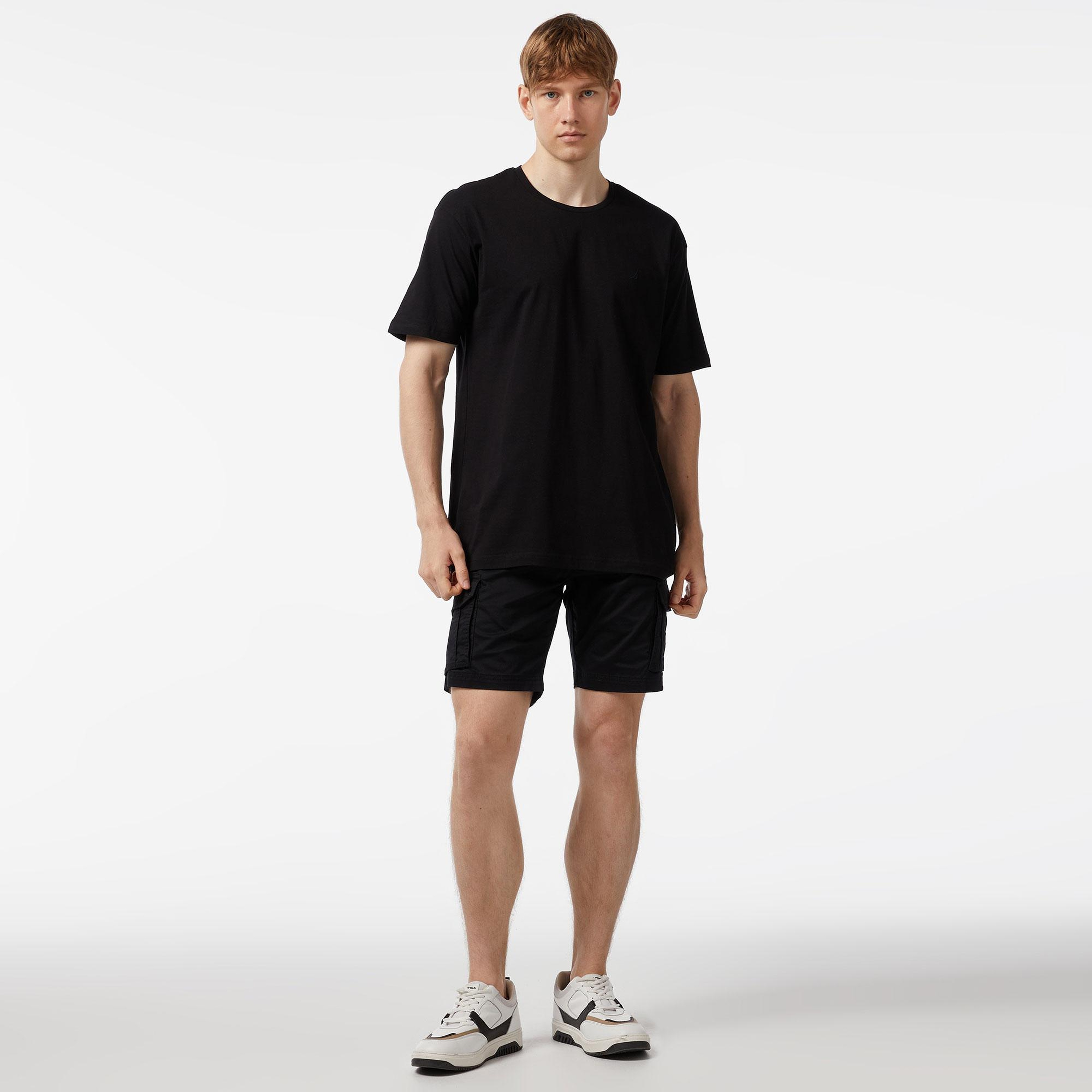 Nautica Erkek Siyah Oversize T-Shirt