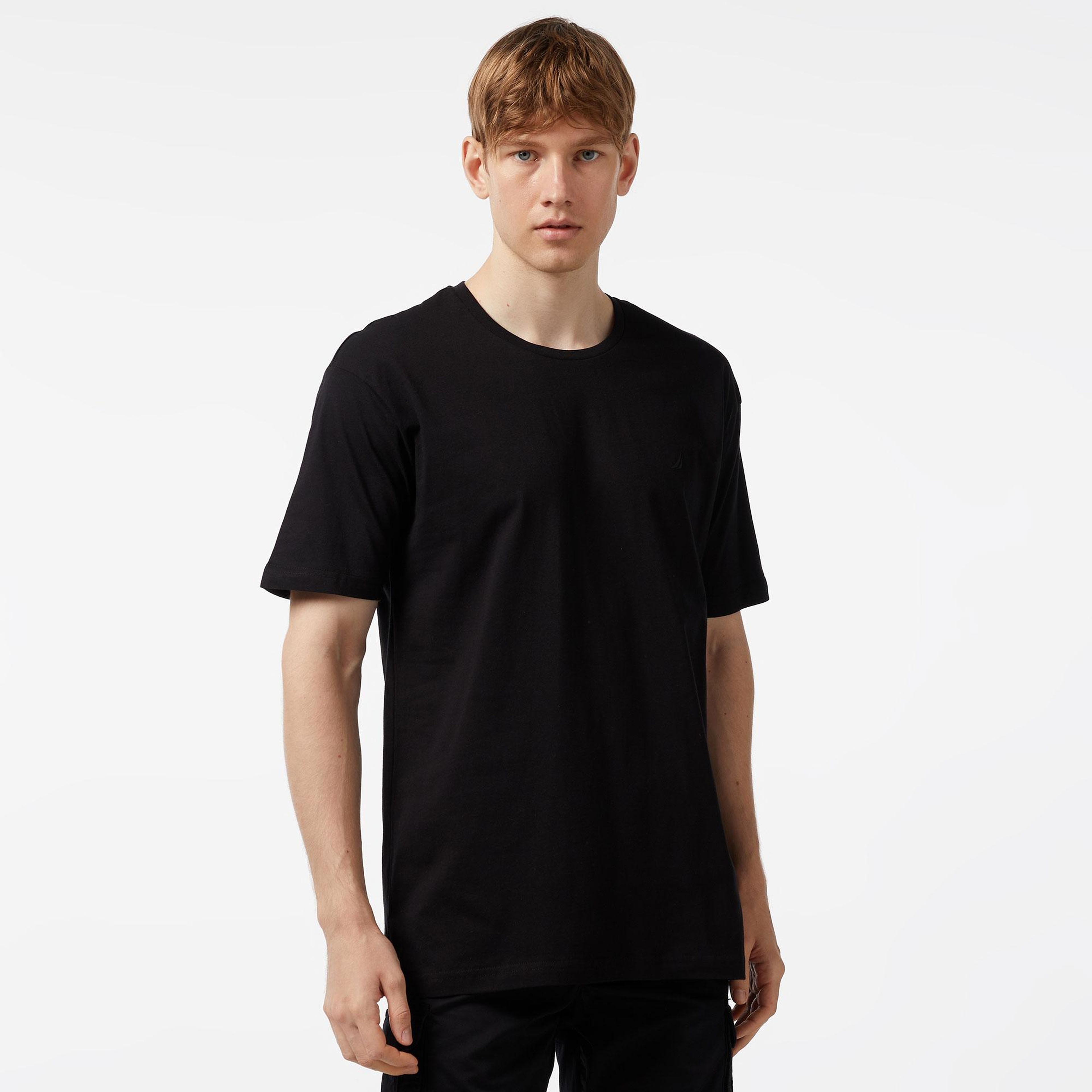 Nautica Erkek Siyah Oversize T-Shirt