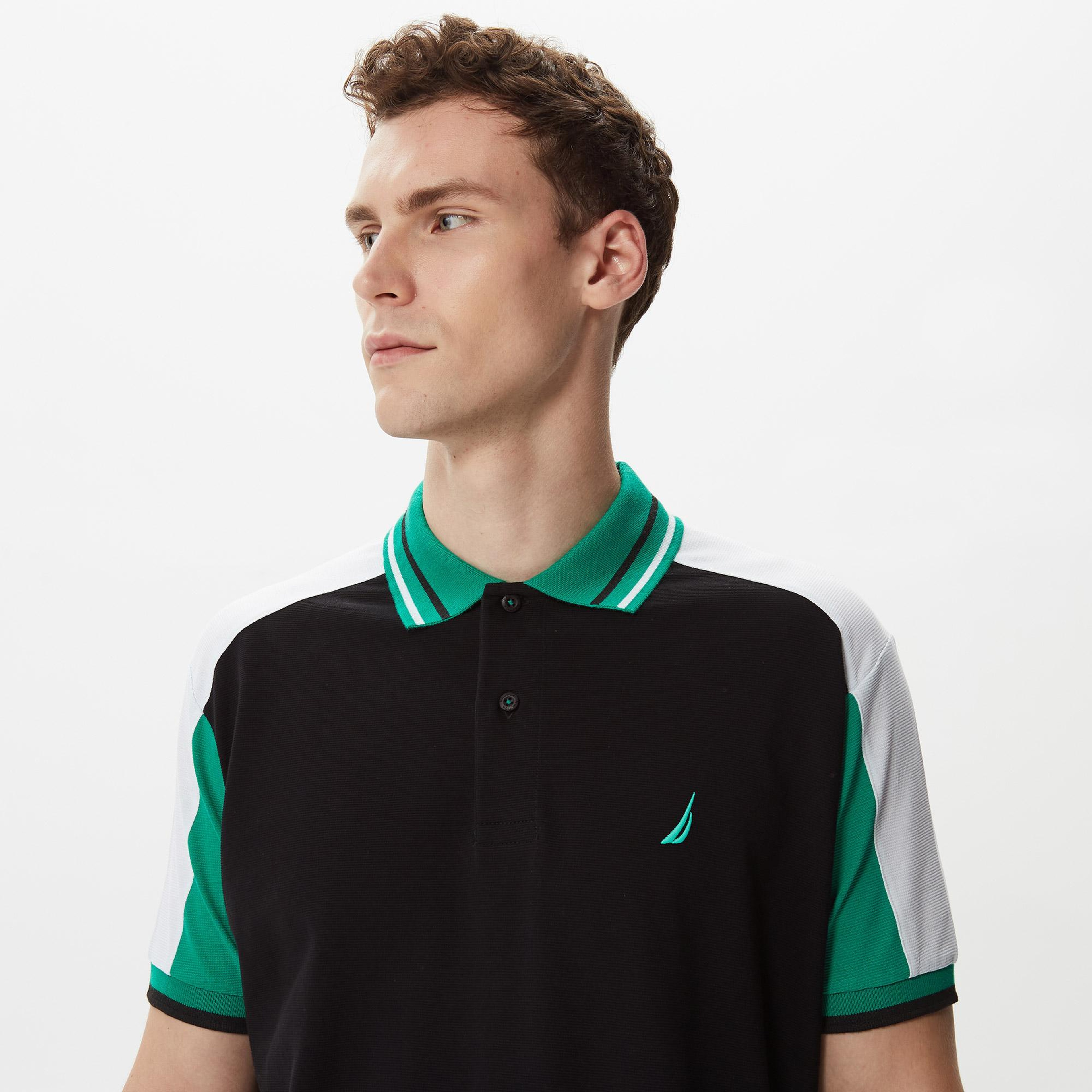 Nautica Erkek Siyah Classic Fit Kısa Kollu Polo