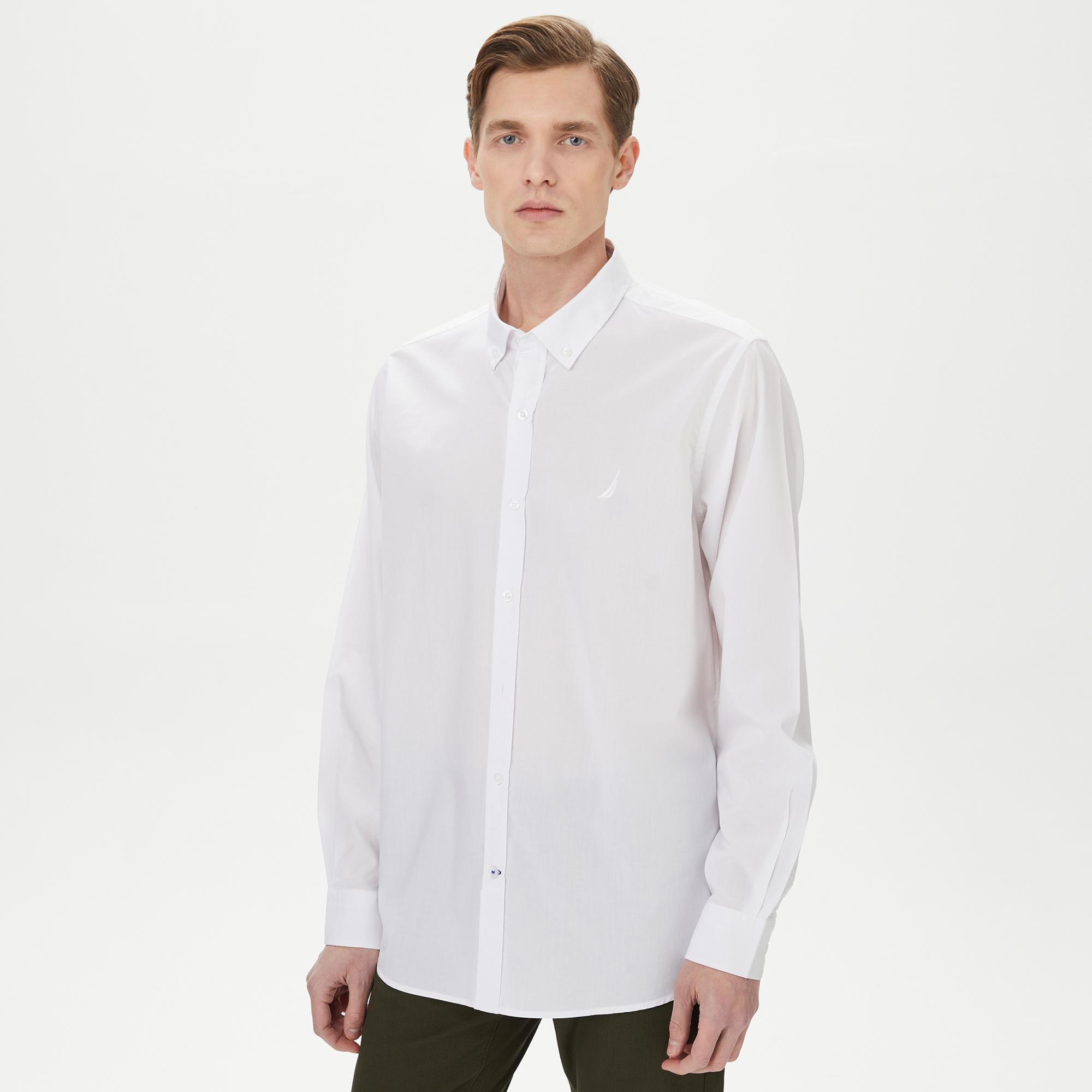 Nautica Erkek Beyaz Classic Fit Gömlek
