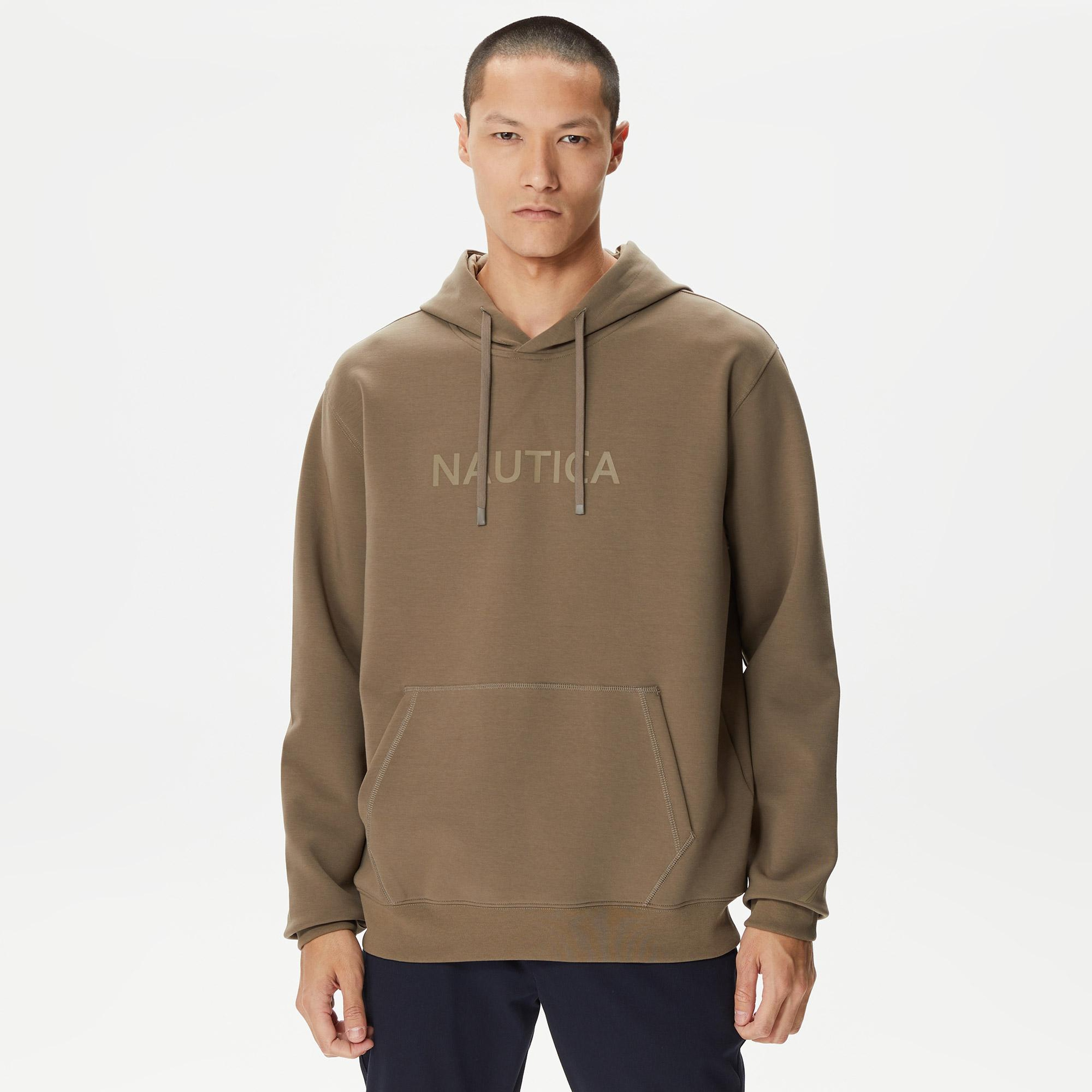 Nautica Erkek Kahverengi Standart Fit Kapüşonlu Sweatshirt