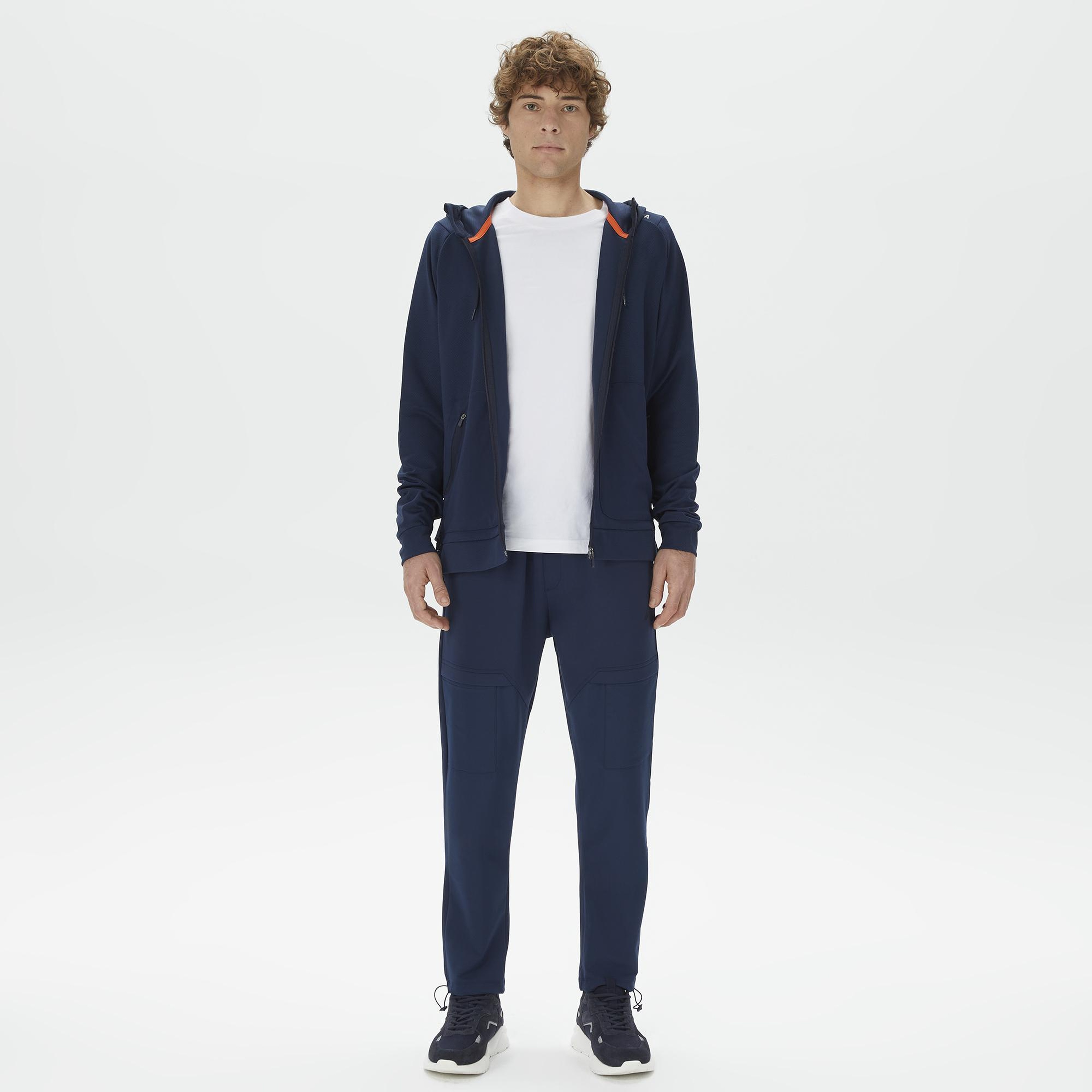 Nautica Erkek Lacivert Standart Fit Kapüşonlu Sweatshirt