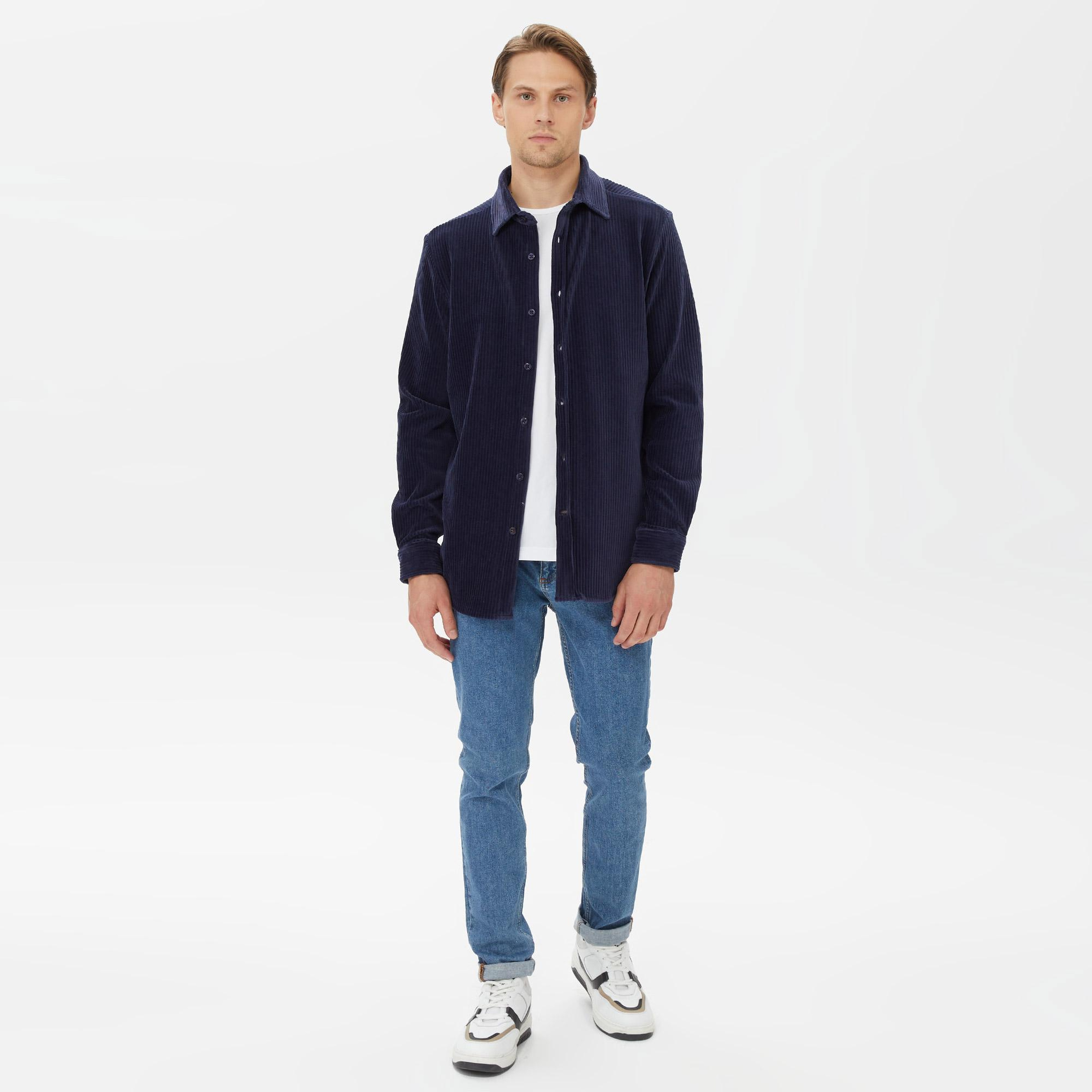 Nautica Erkek Lacivert Slim Fit Gömlek
