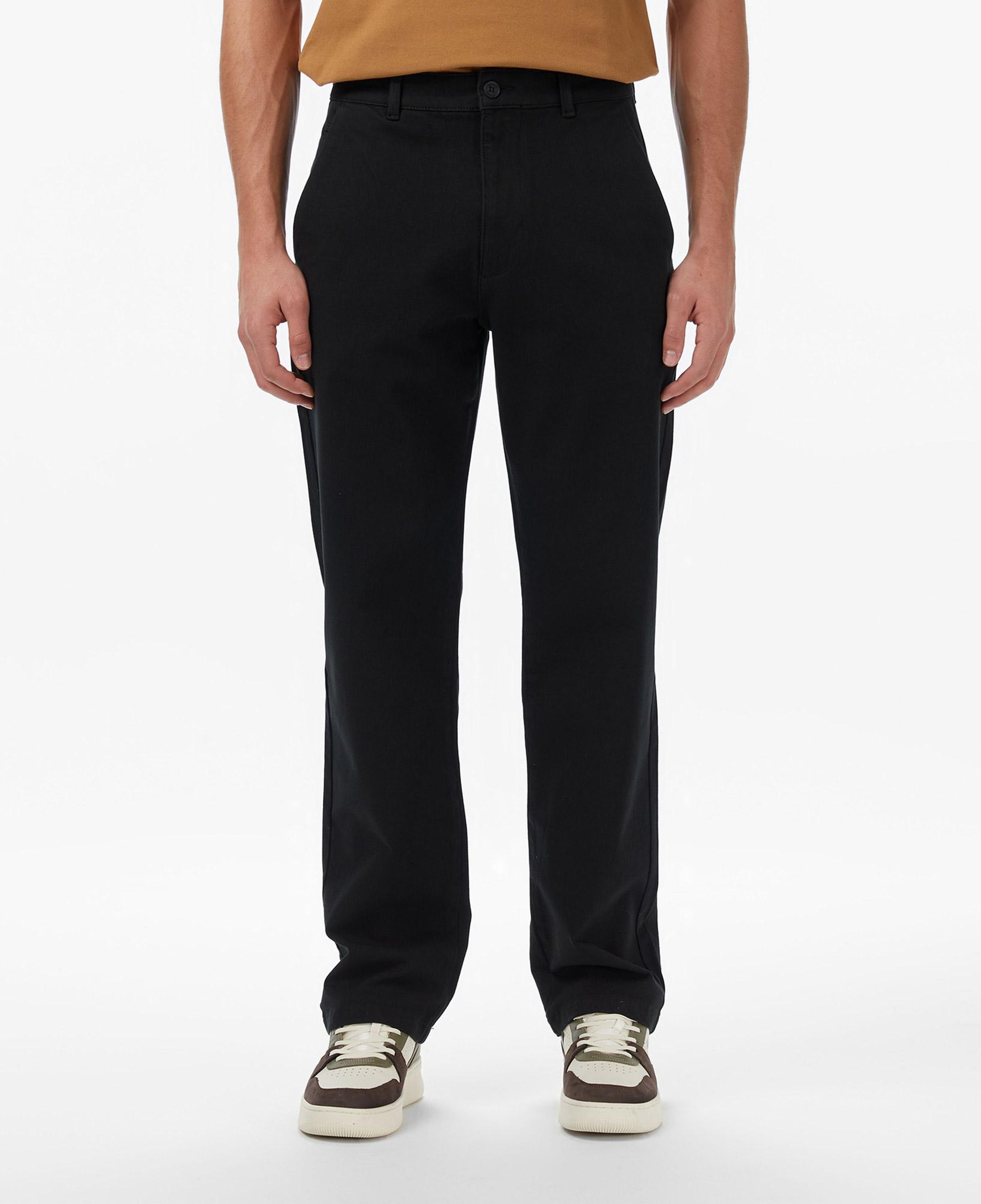 Erkek Regular Fit Siyah Pantolon