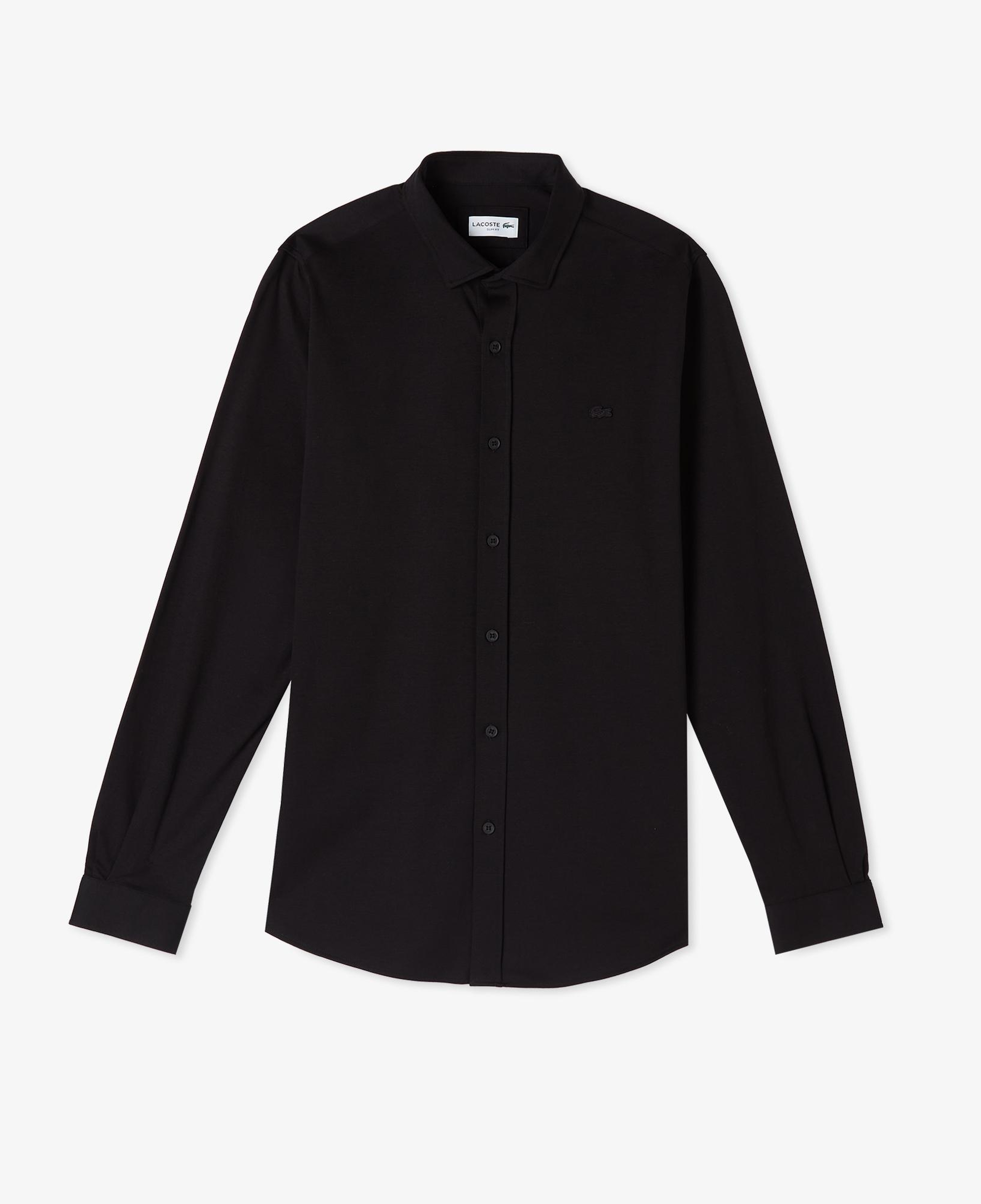 Erkek Slim Fit Siyah Gömlek