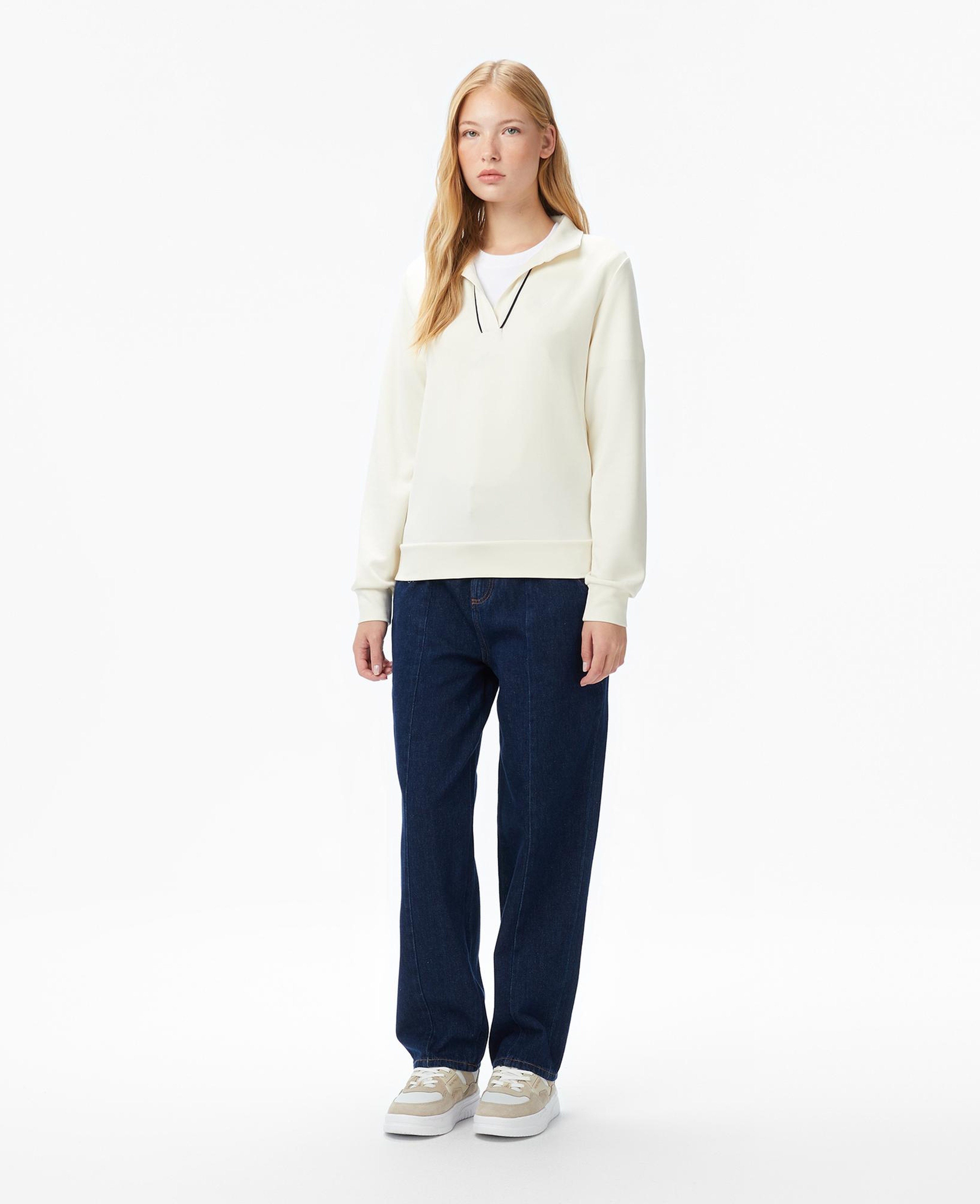 Nautica Kadın Krem Regular Fit Sweatshirt