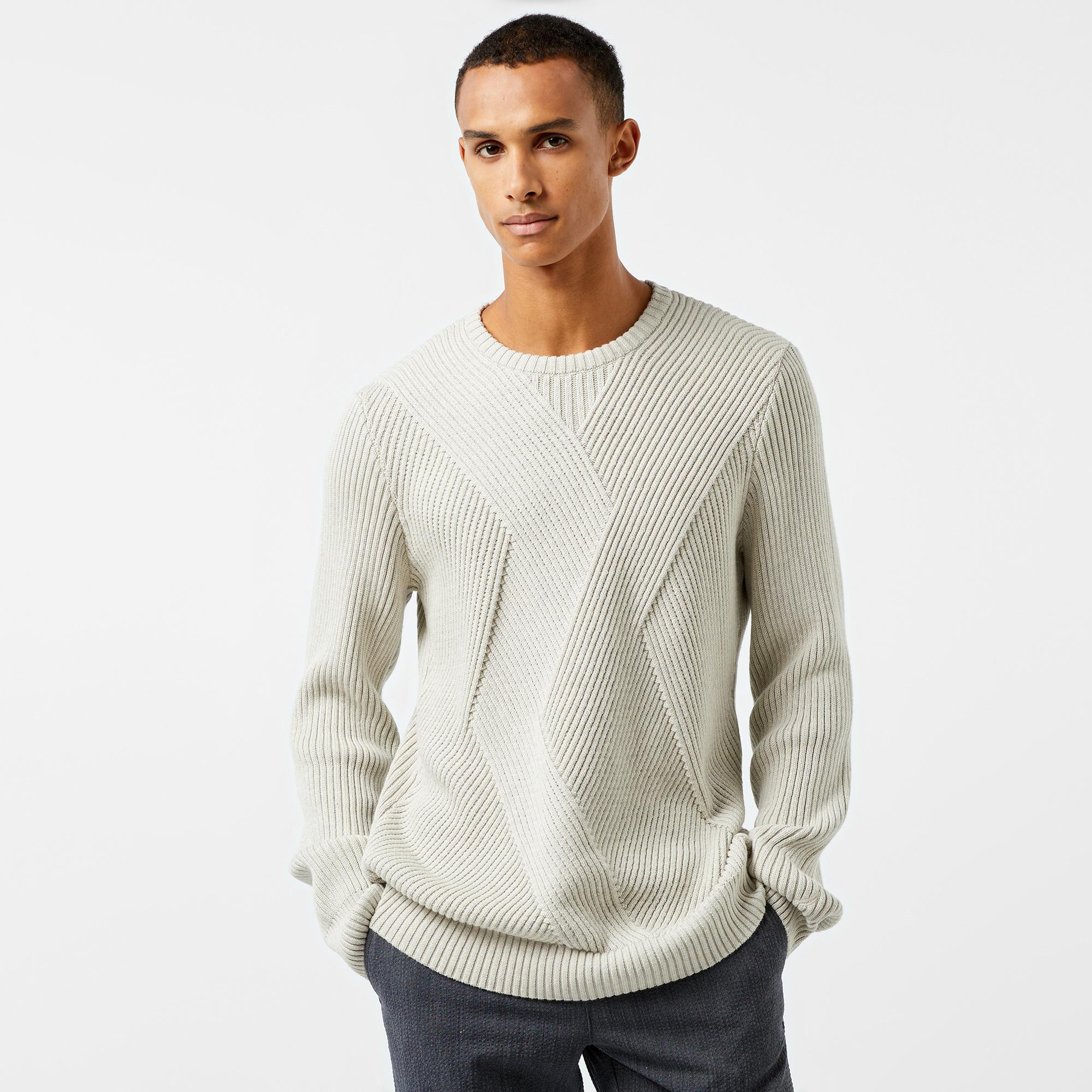 Nautica Erkek Beyaz Regular Fit Kazak