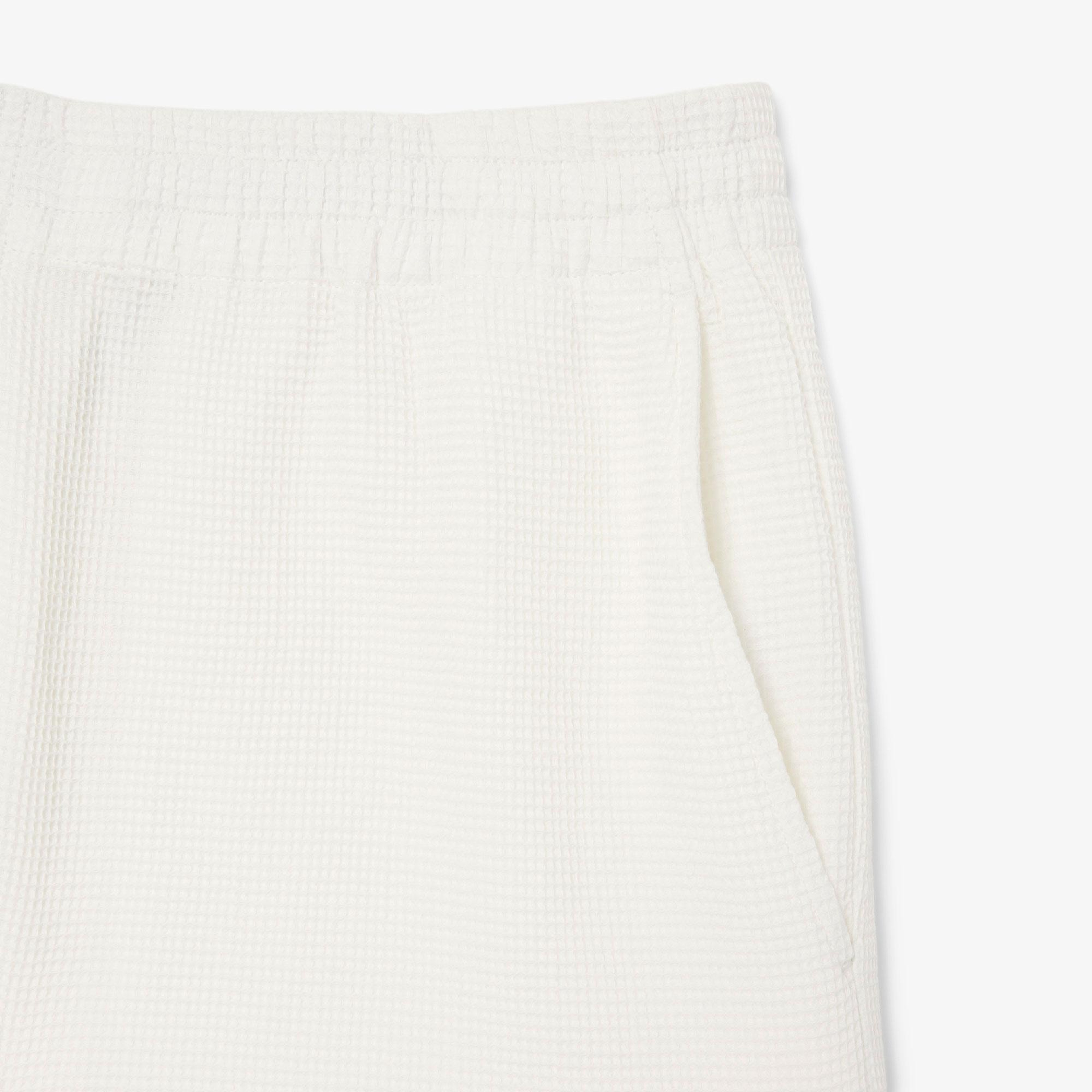 Erkek Relaxed Fit Beyaz Şort
