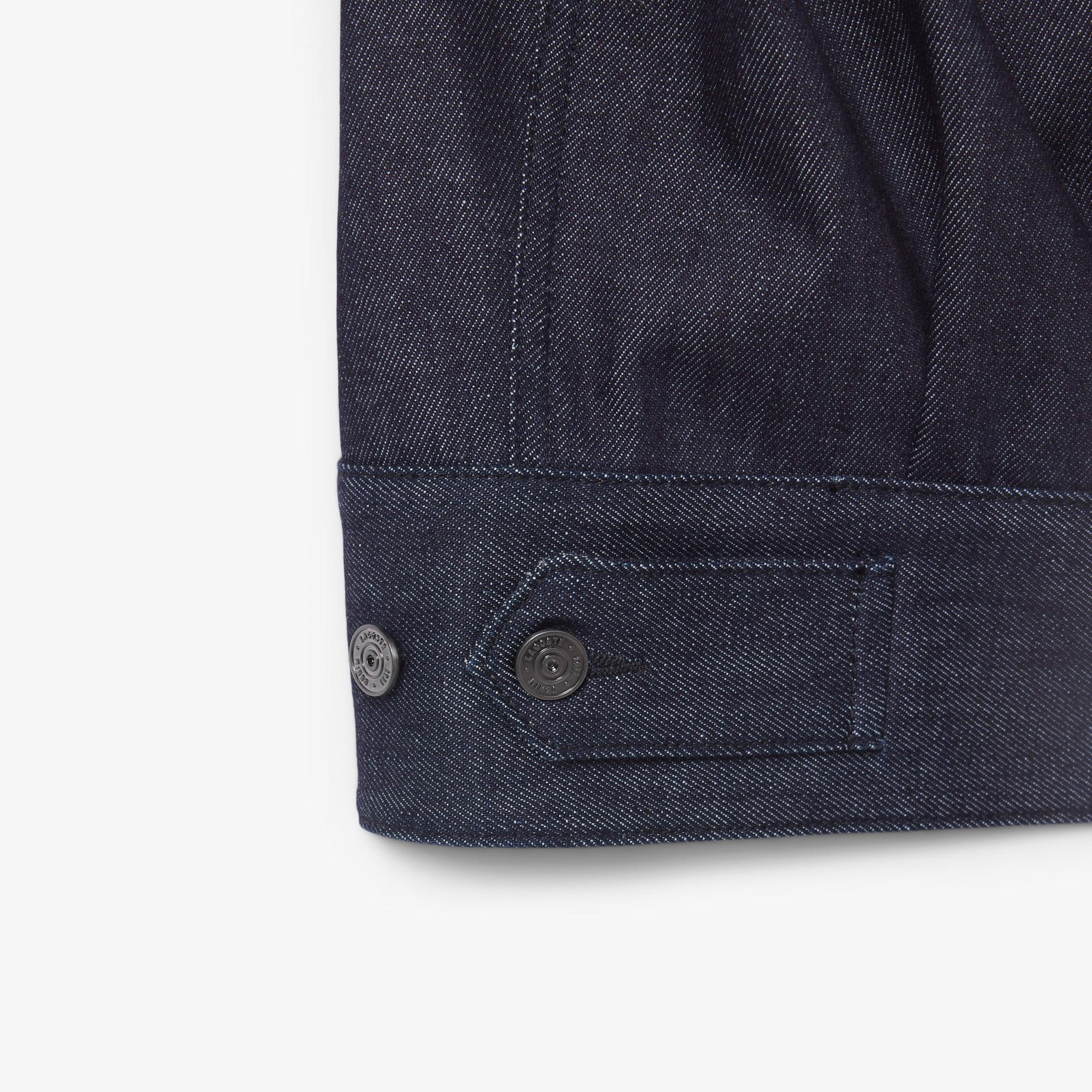 FW25 RUNWAY Erkek Regular Fit Gömlek Yaka Denim Lacivert Ceket