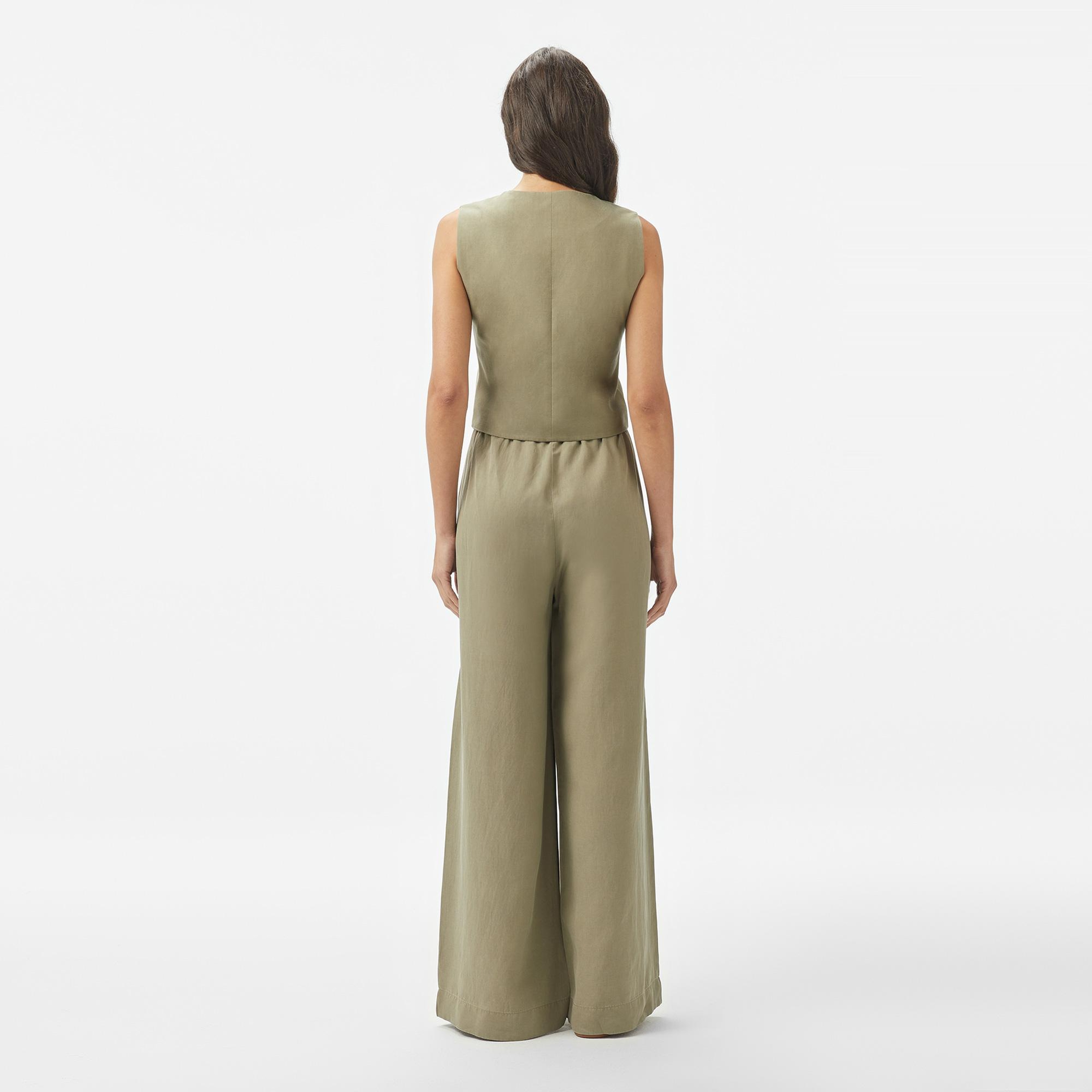 Kadın Relaxed Fit Haki Pantolon