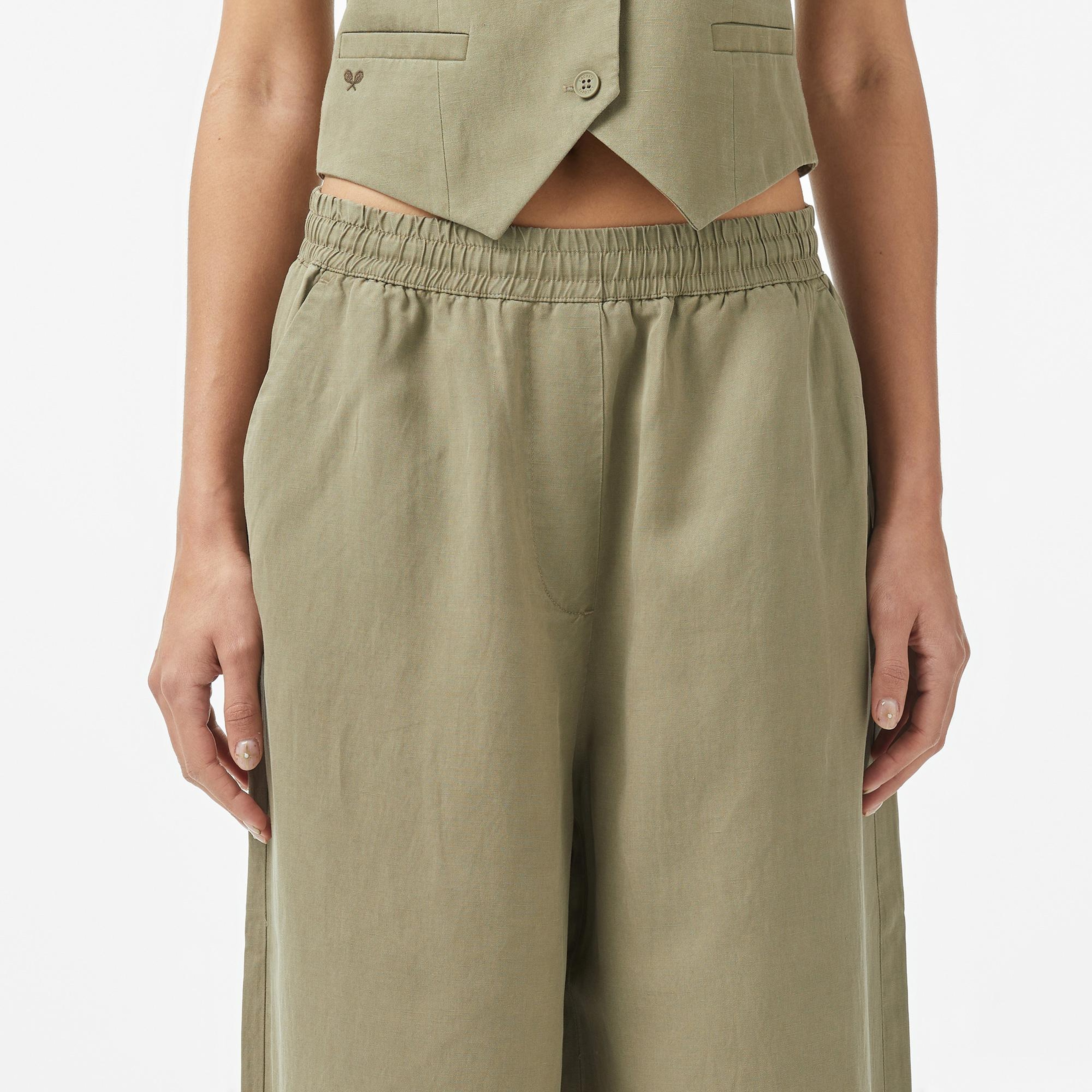 Kadın Relaxed Fit Haki Pantolon