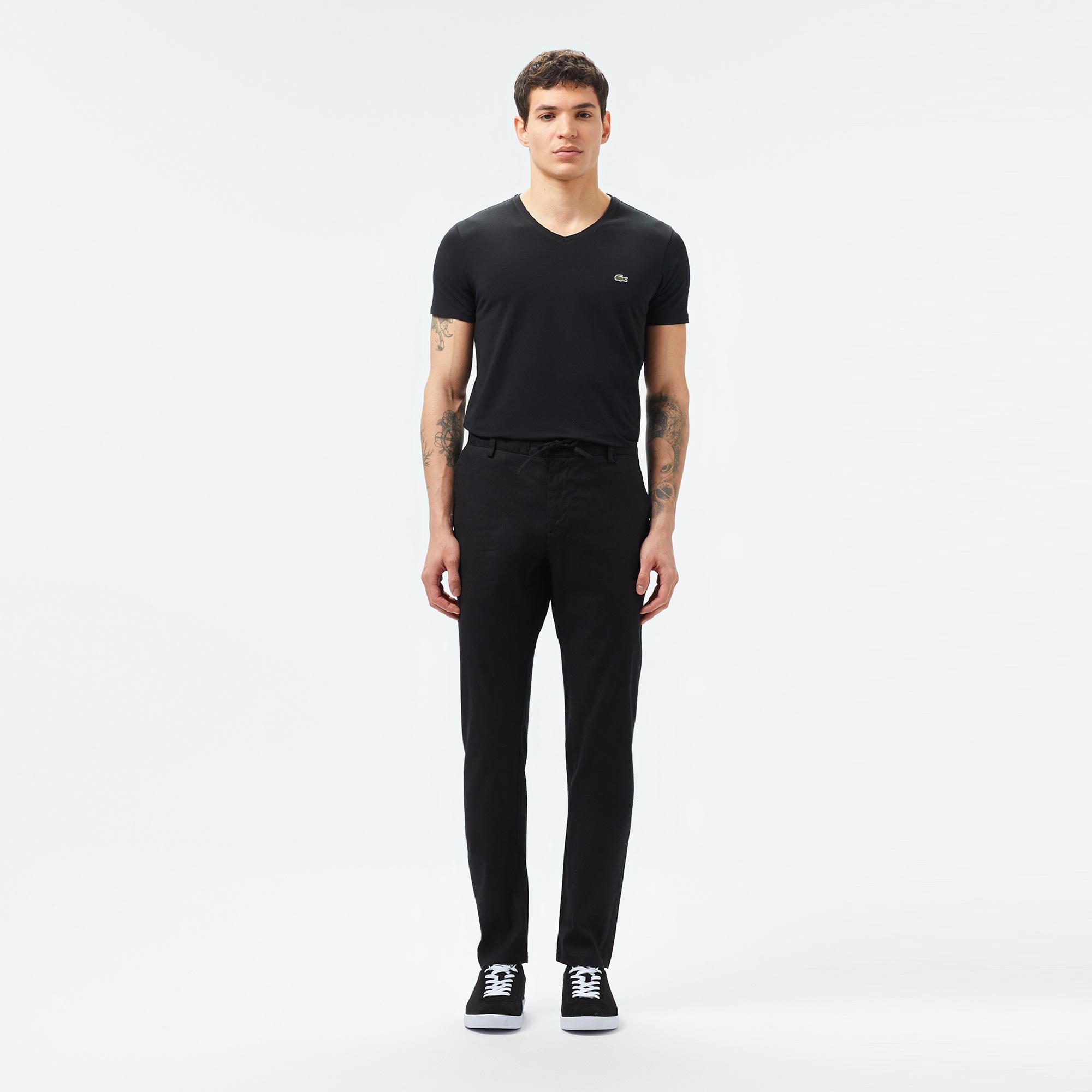 Erkek Slim Fit Siyah Pantolon