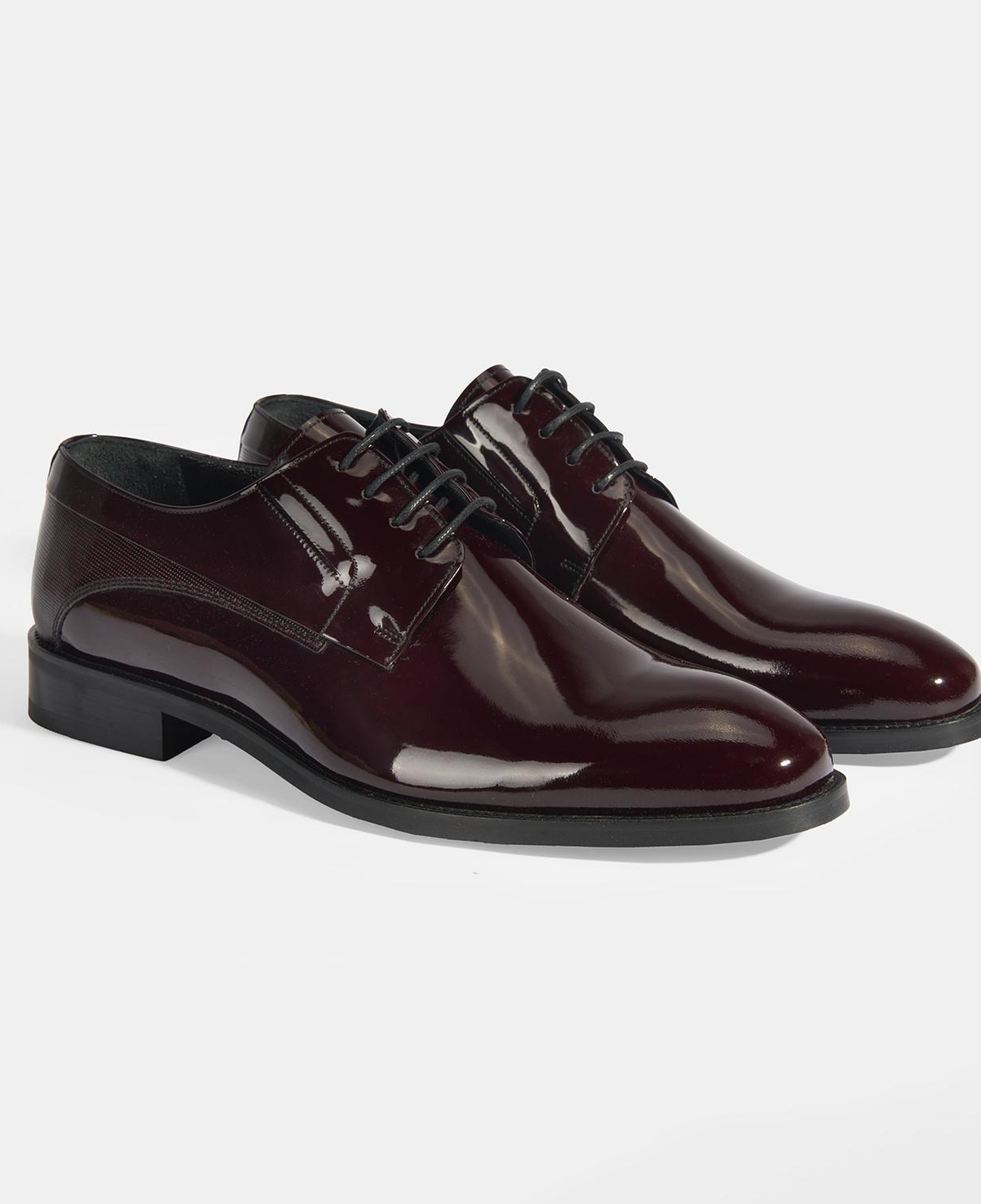 Therese Bordo Erkek Bağcıklı Rugan Klasik Ayakkabı