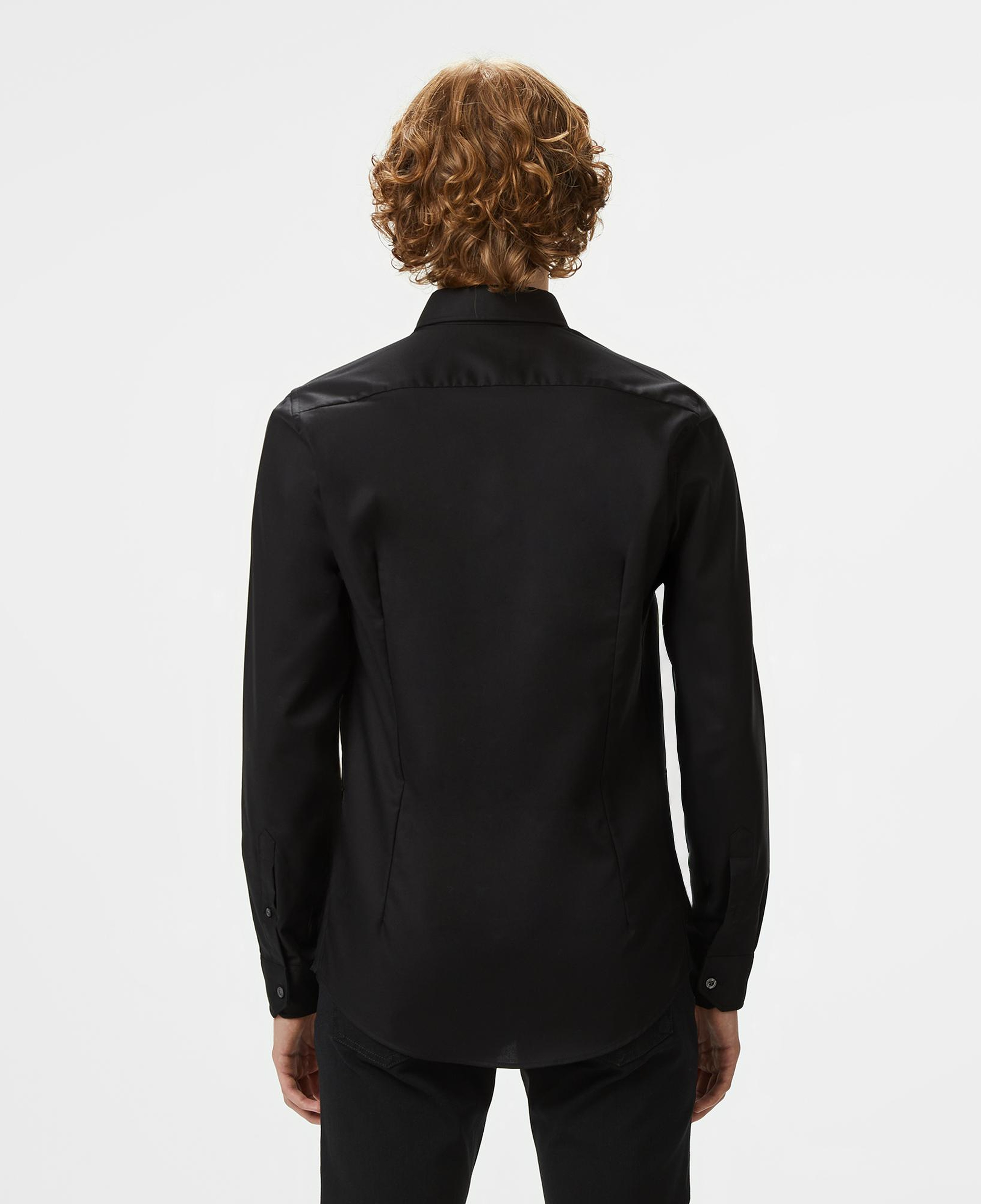 Erkek Slim Fit Siyah Gömlek
