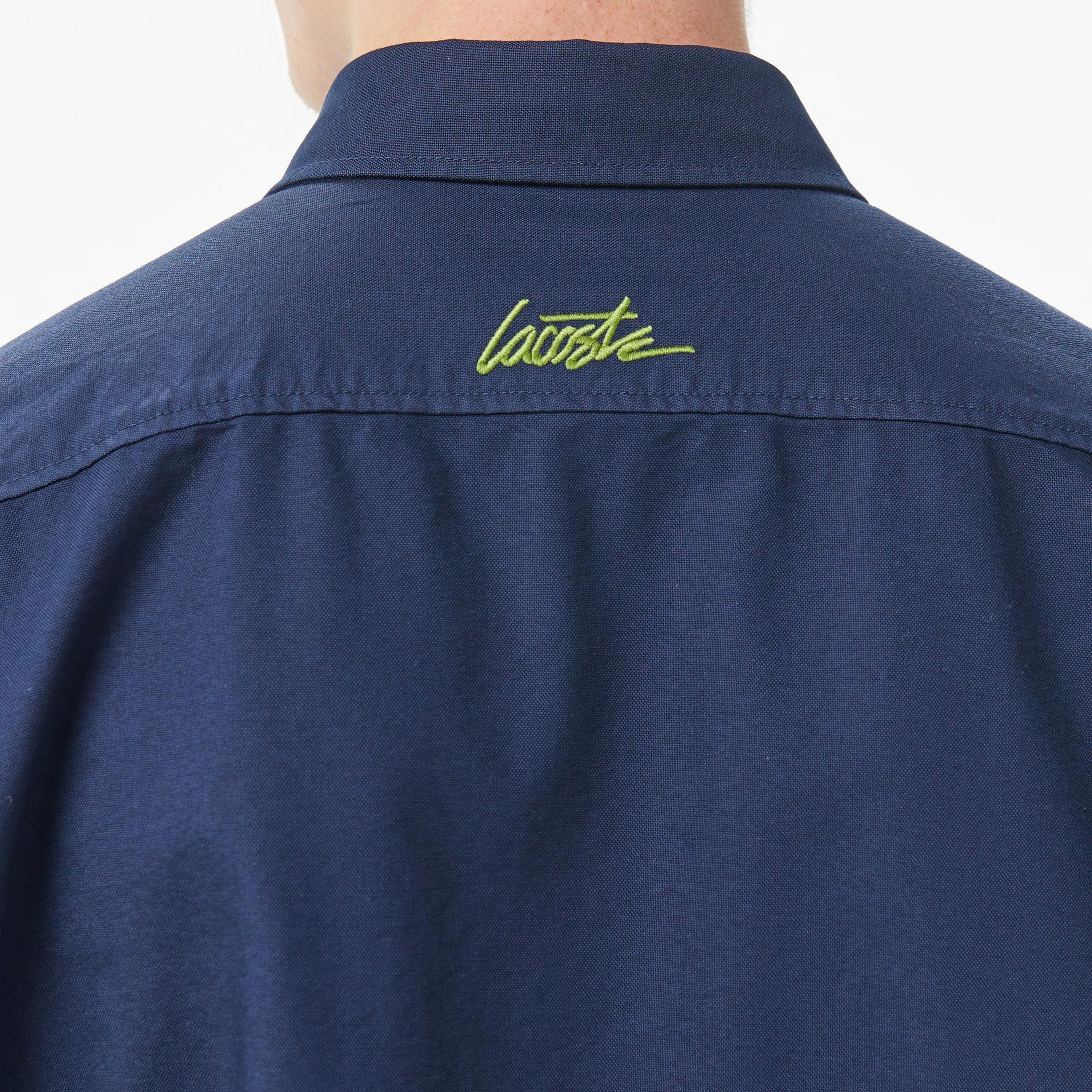 Erkek Slim Fit Lacivert Gömlek