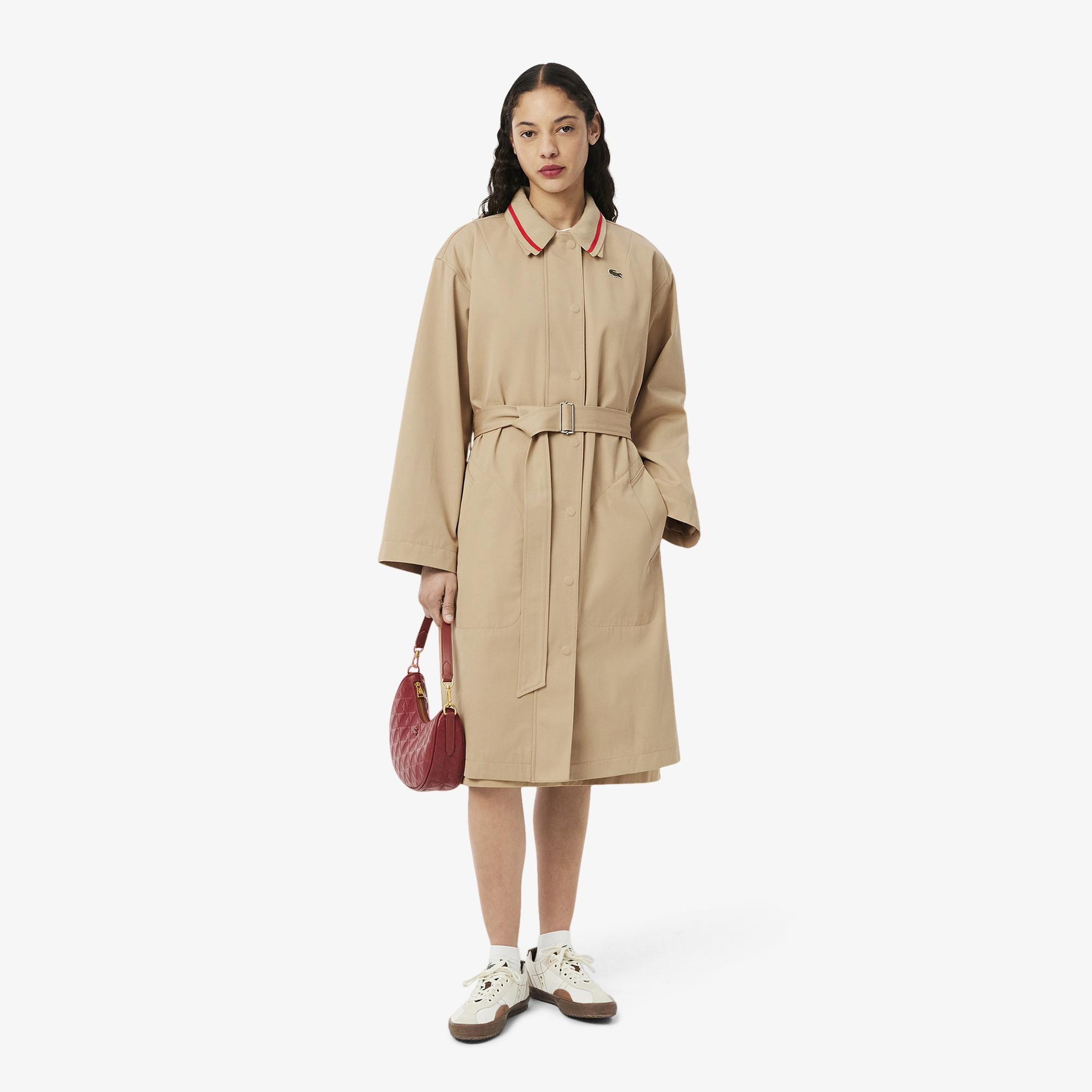 Kadın Relaxed Fit Bej Trençkot
