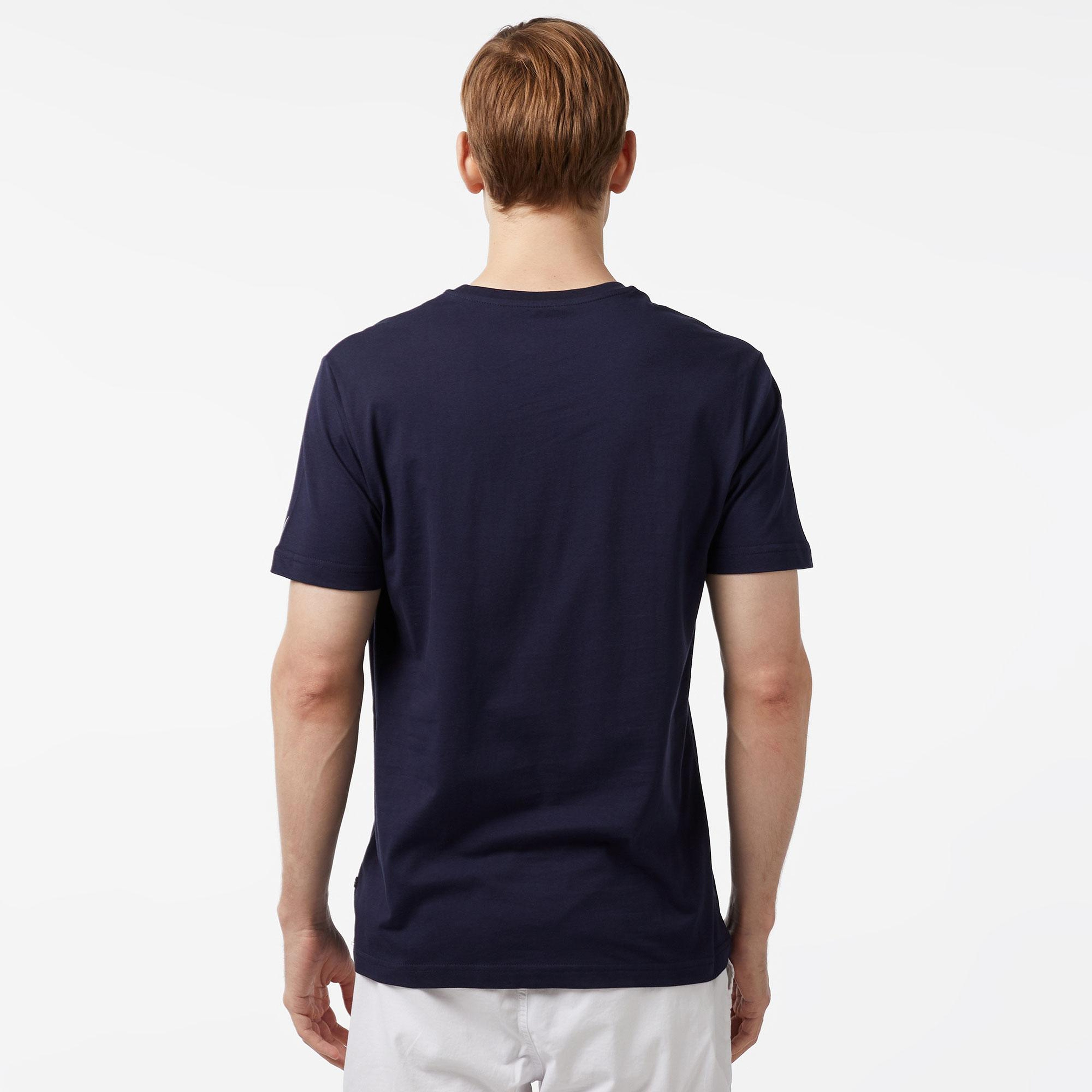 Nautica Erkek Lacivert Standart Fit Kısa Kollu Baskılı T-Shirt