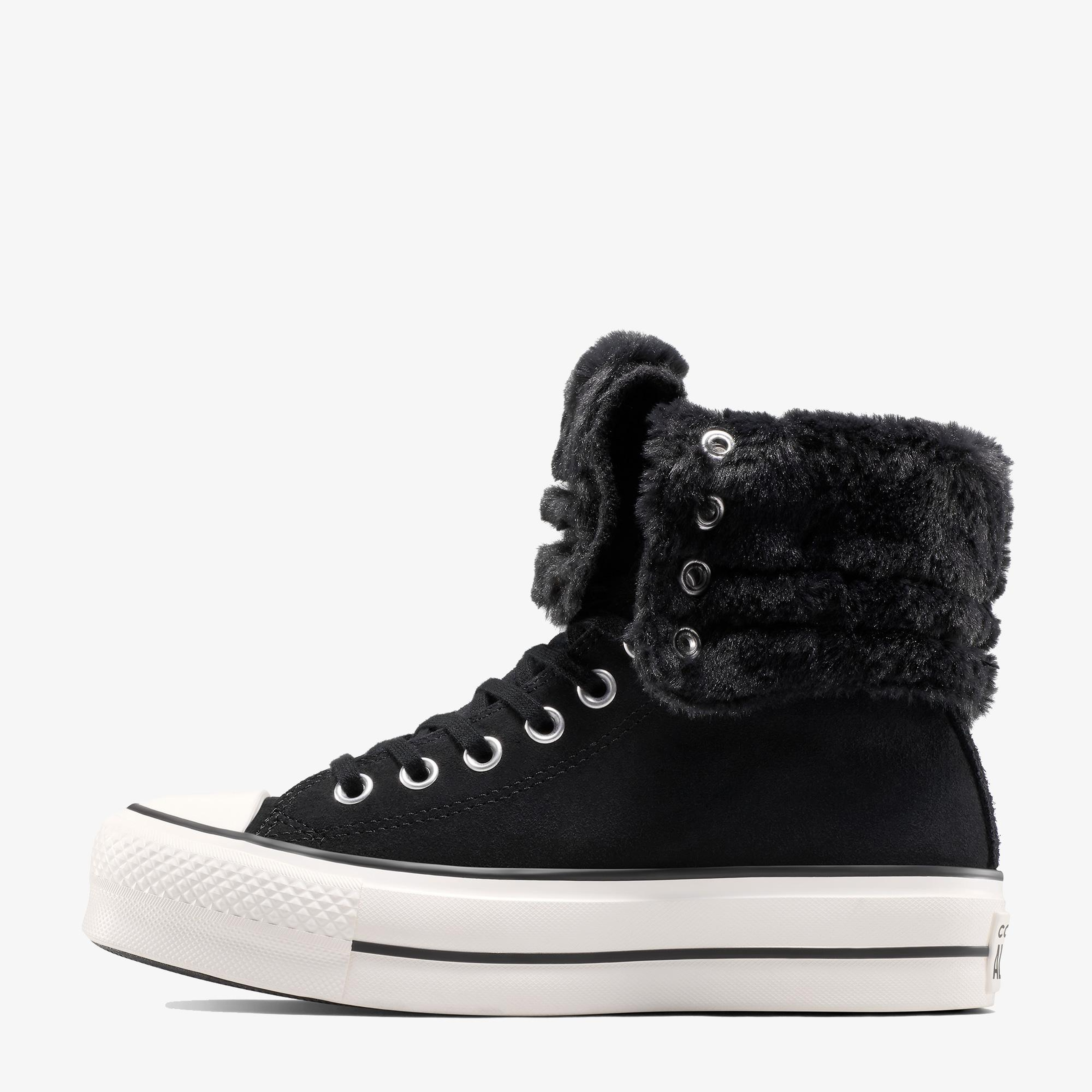 Converse Chuck Taylor All Star Fold Over Lift Kadın Siyah Sneaker