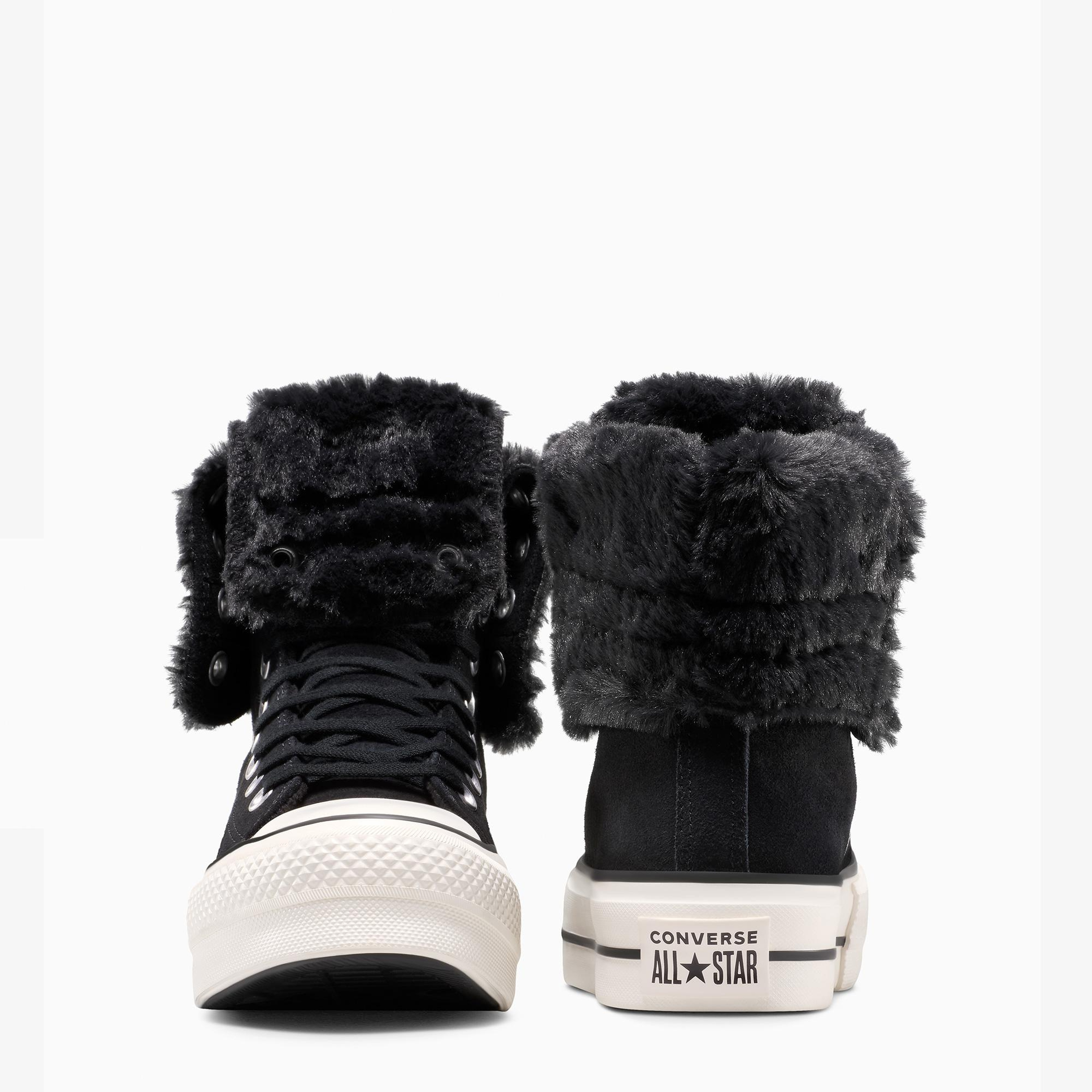 Converse Chuck Taylor All Star Fold Over Lift Kadın Siyah Sneaker