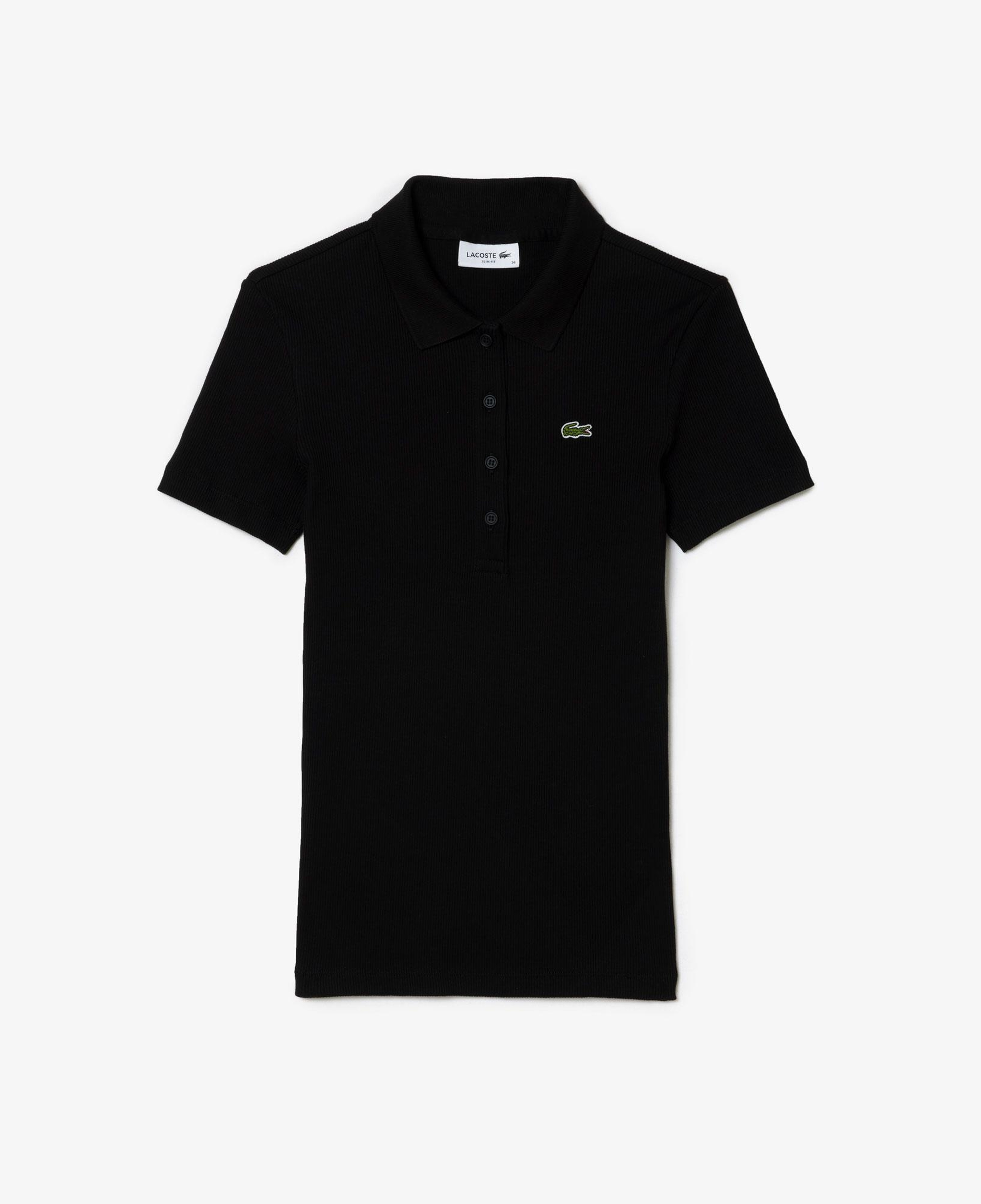 L.12.D Kadın Slim Fit Siyah Polo
