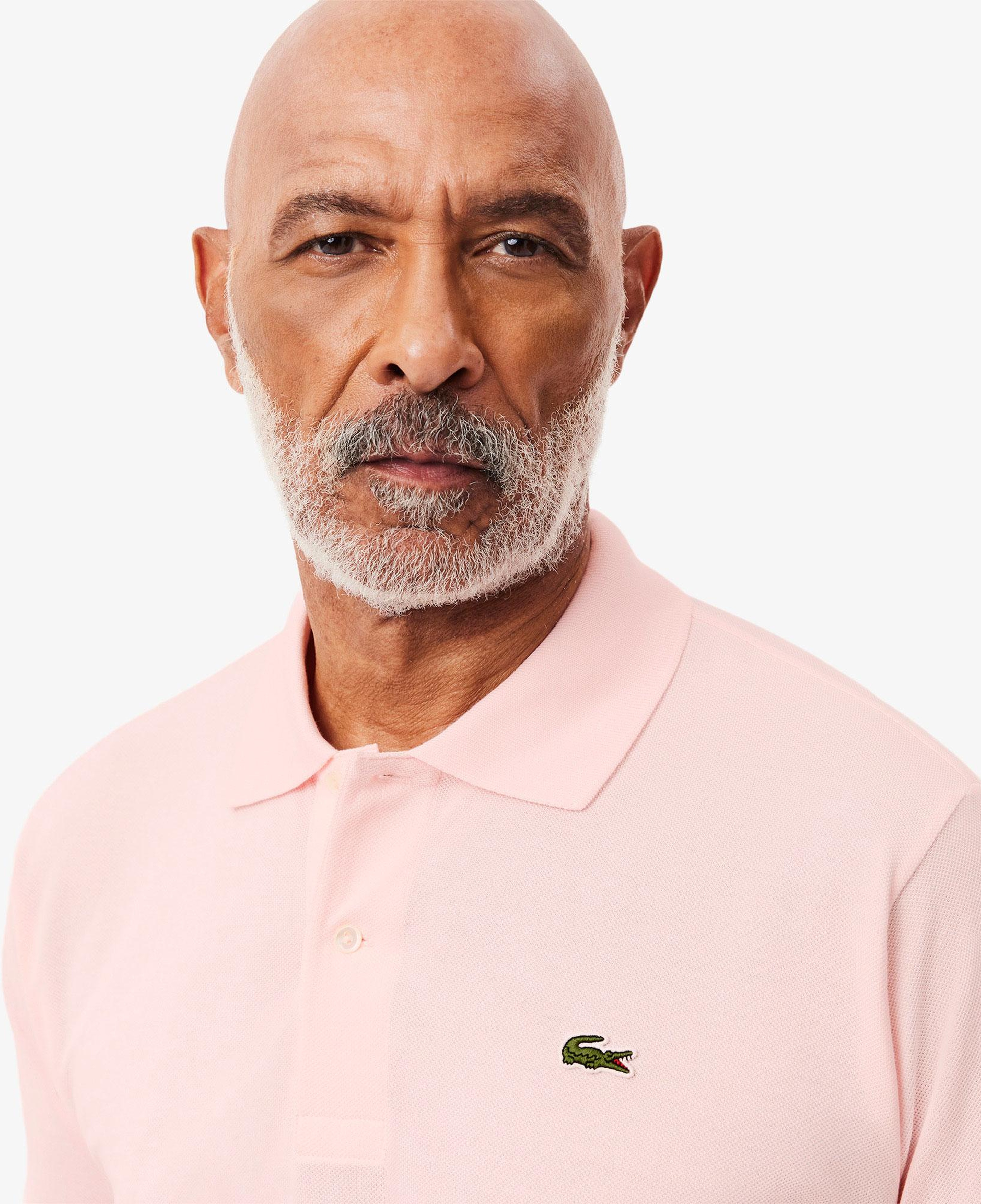 L.12.12 Erkek Classic Fit Açık Pembe Polo