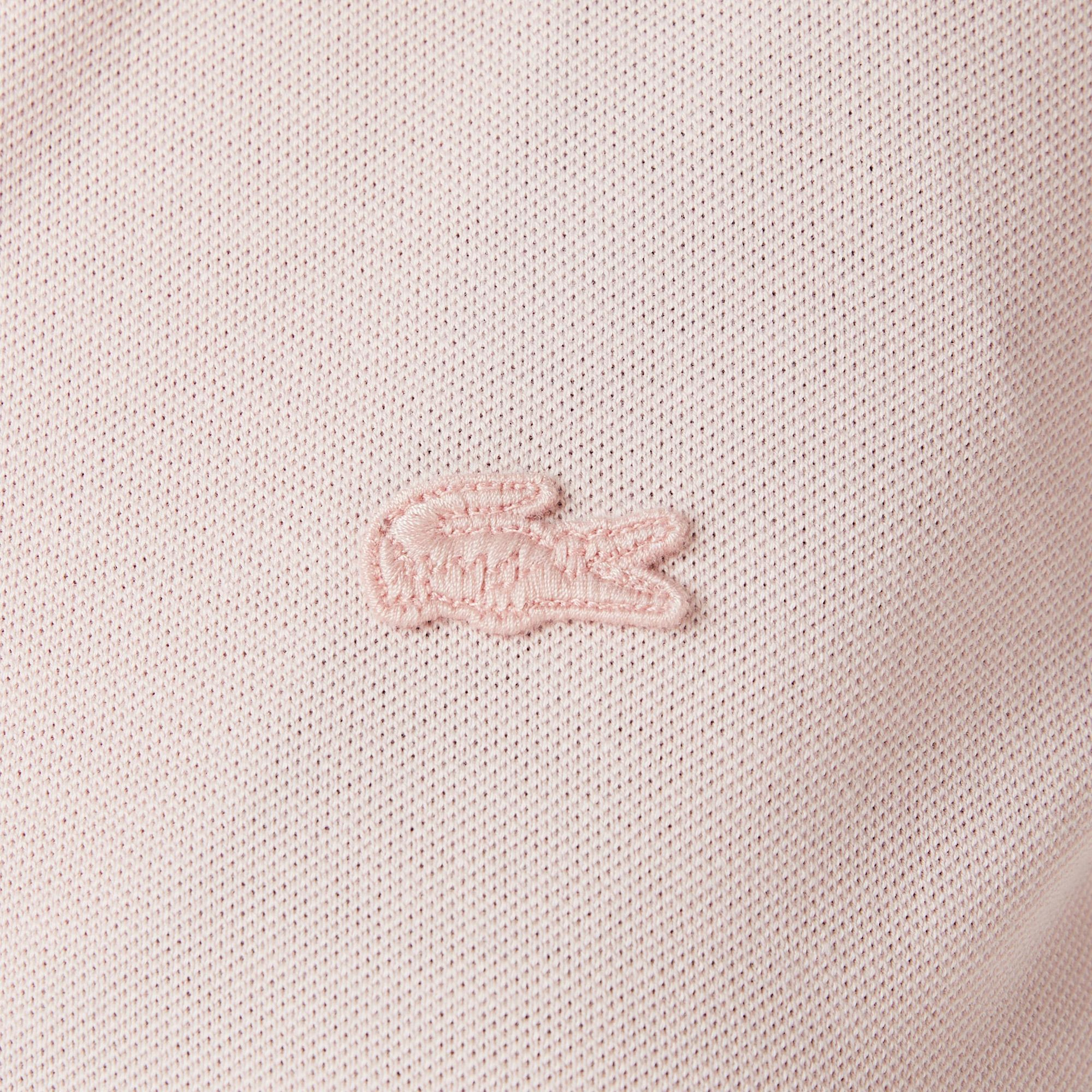 Lacoste Kadın Slim Fit Uzun Kollu Pembe Polo