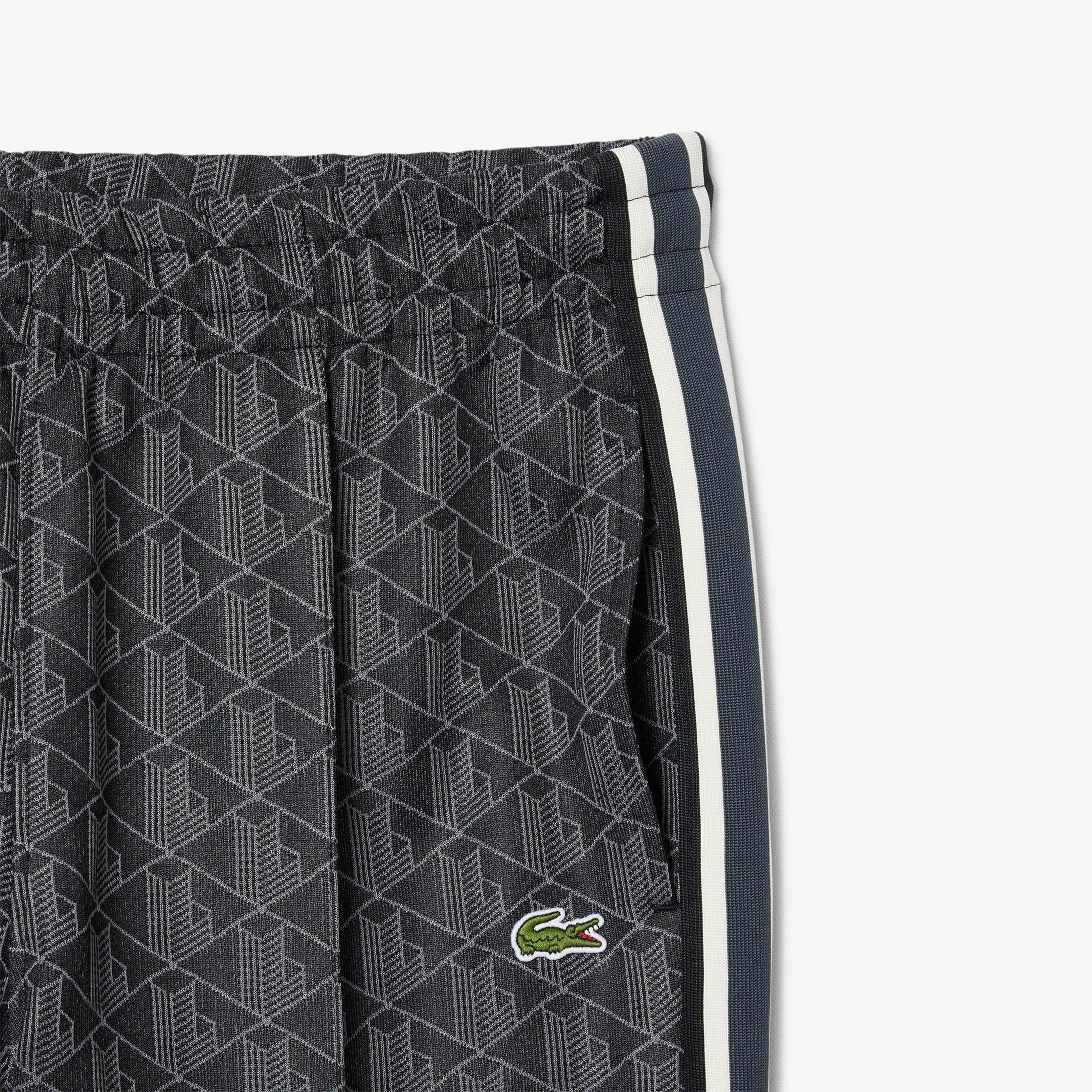 Paris Erkek Regular Fit Monogram Siyah Eşofman Altı