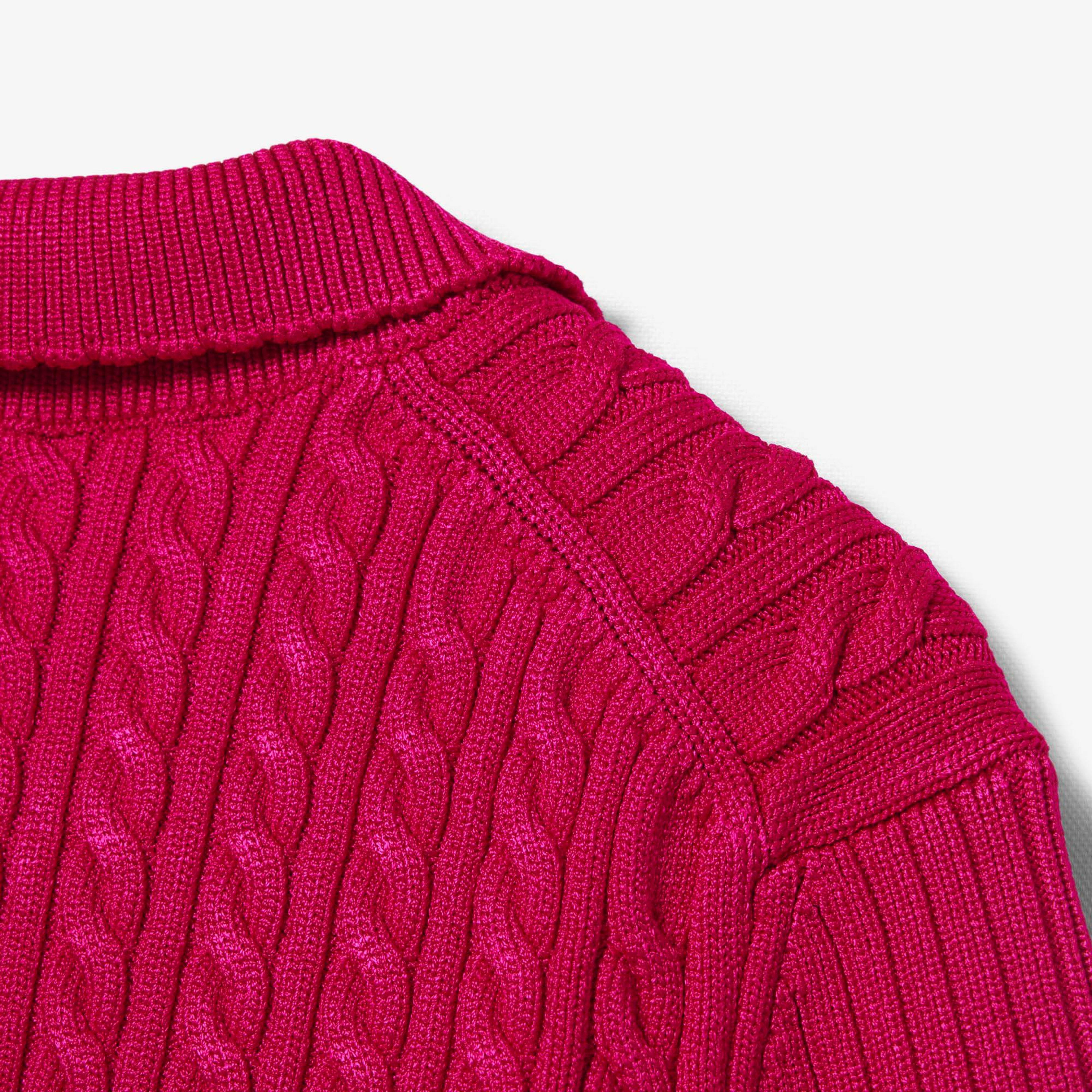 FW25 RUNWAY Kadın Kısa Kollu Polo Yaka Pembe Triko