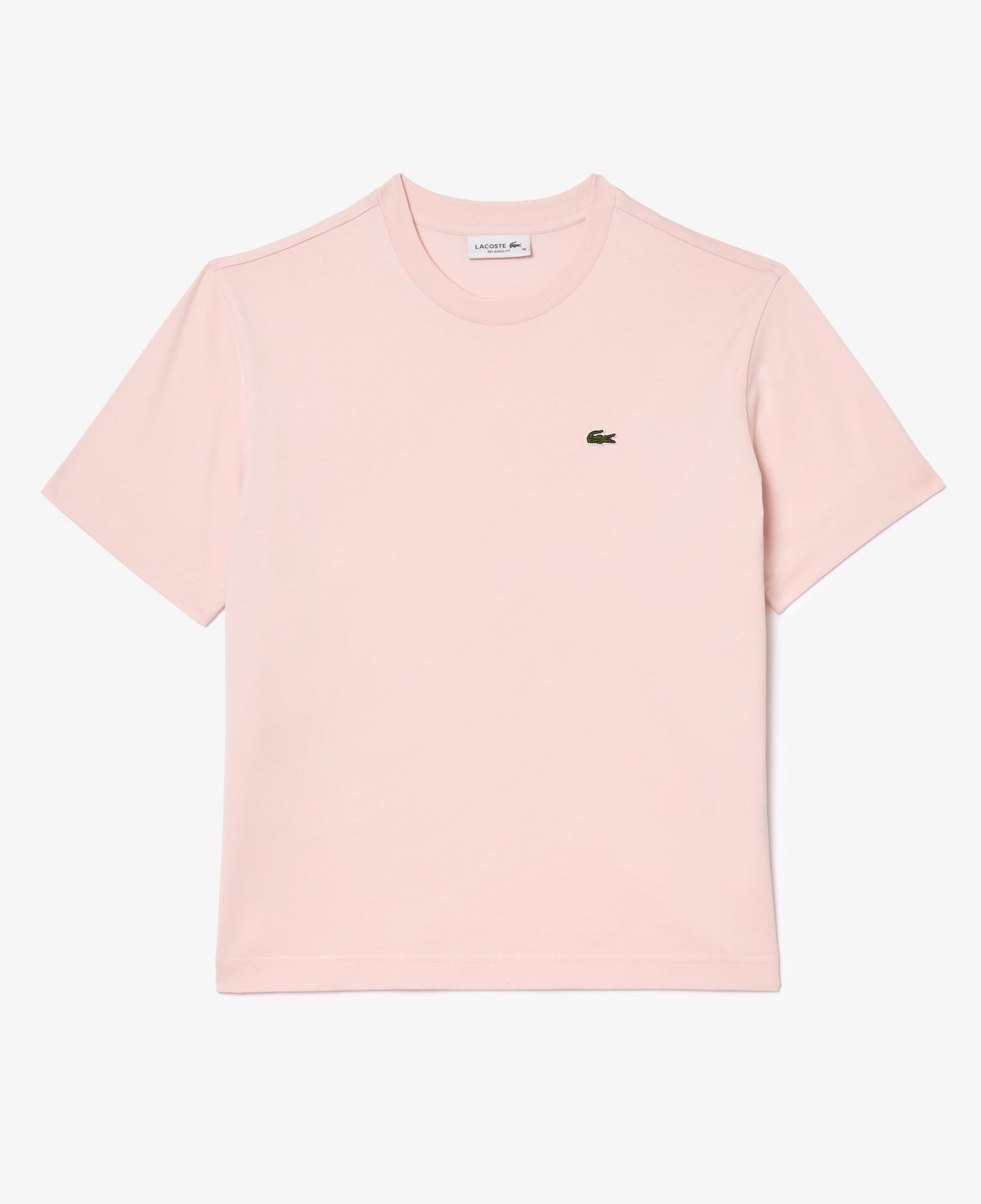 Kadın Relaxed Fit Bisiklet Yaka Pembe T-Shirt