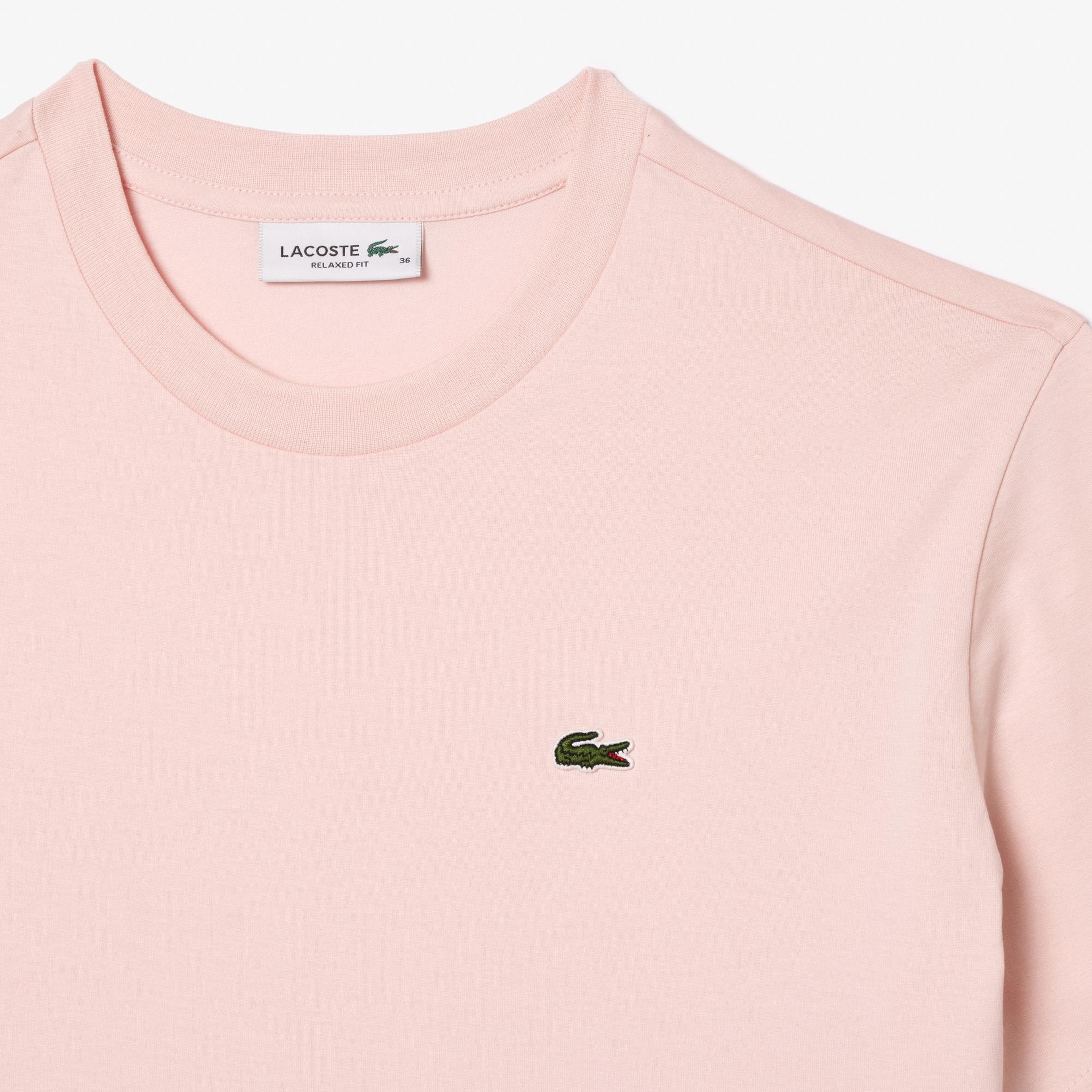 Kadın Relaxed Fit Bisiklet Yaka Pembe T-Shirt