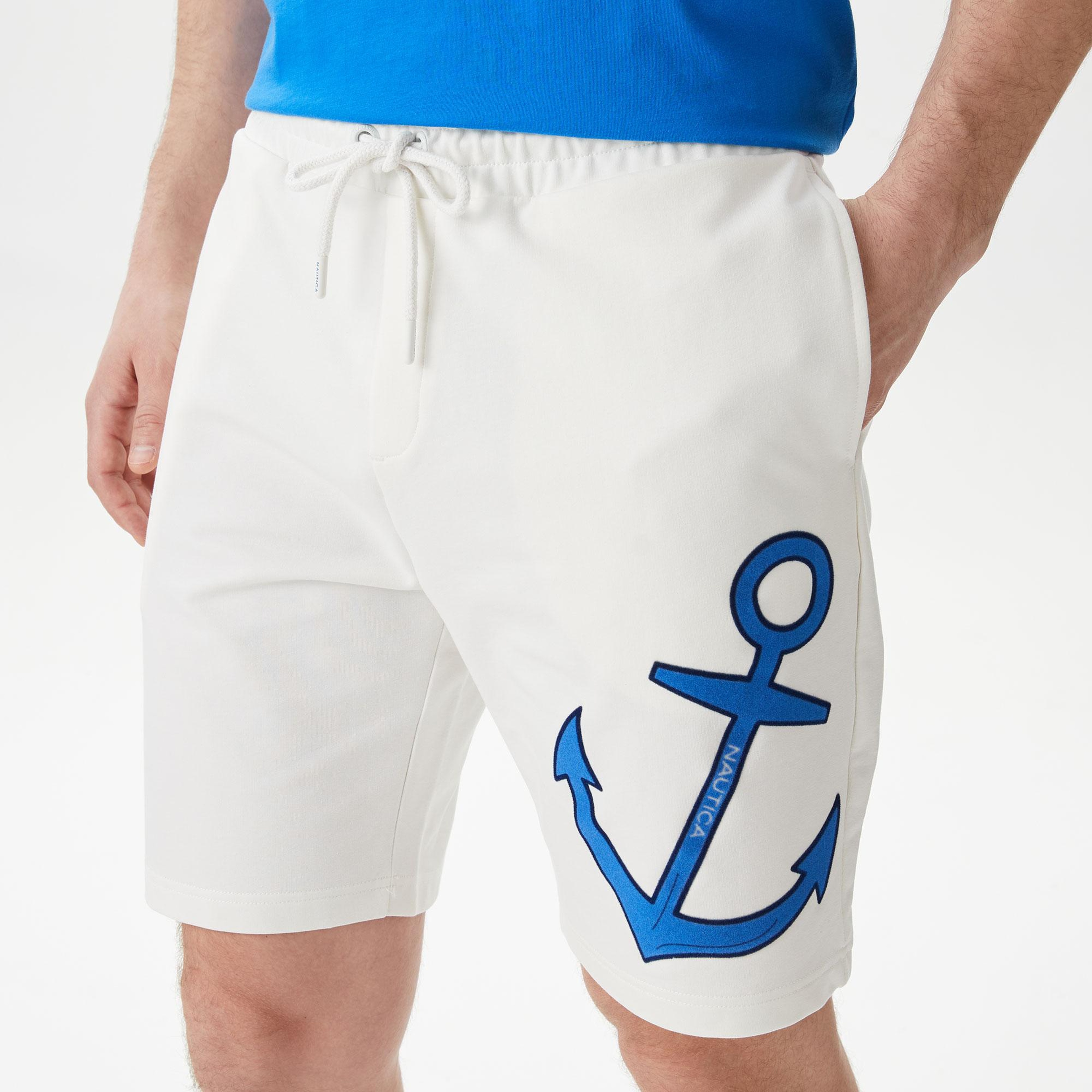 Nautica Erkek Kırık Beyaz Standart Fit Şort