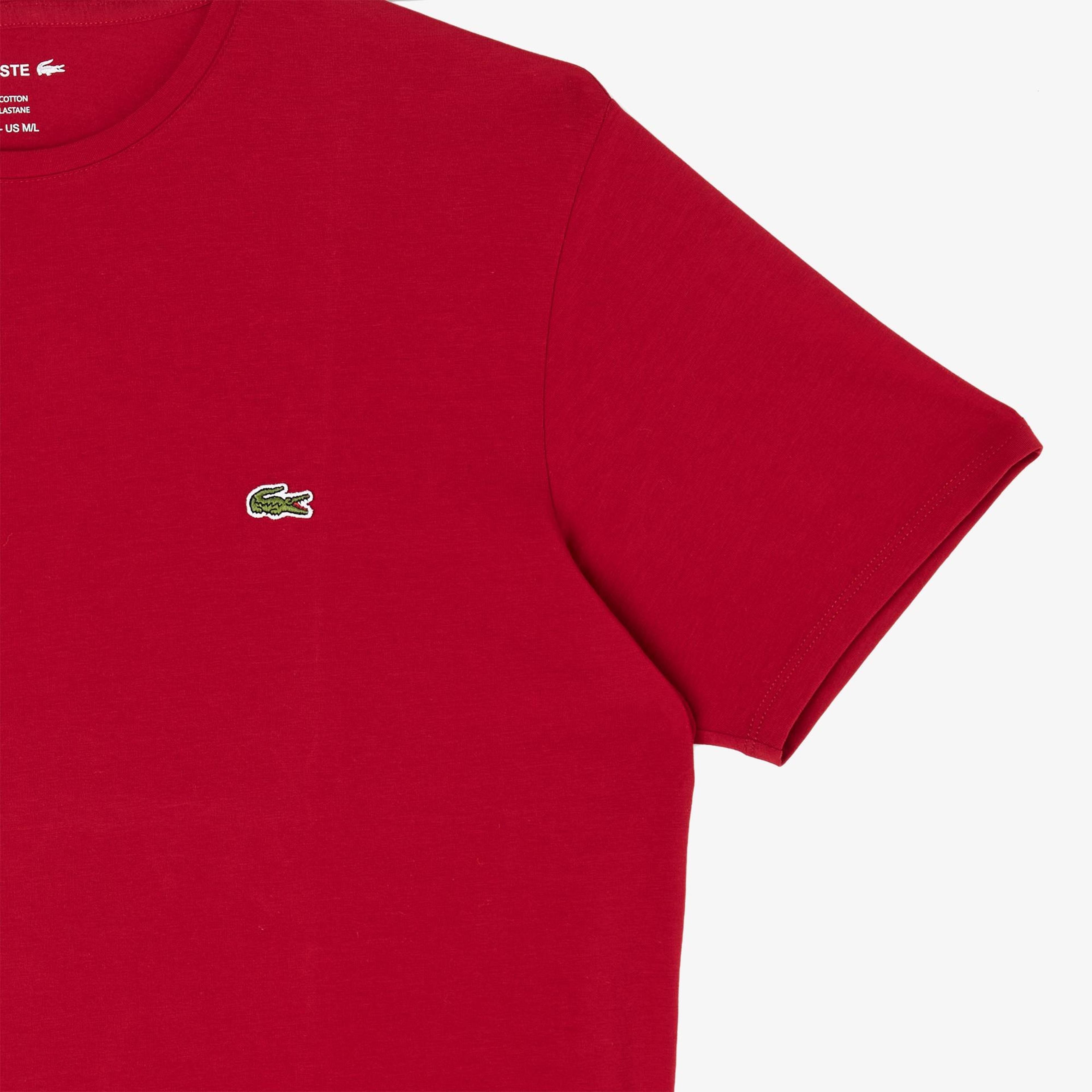 Erkek Slim Fit Bisiklet Yaka Bordo T-Shirt