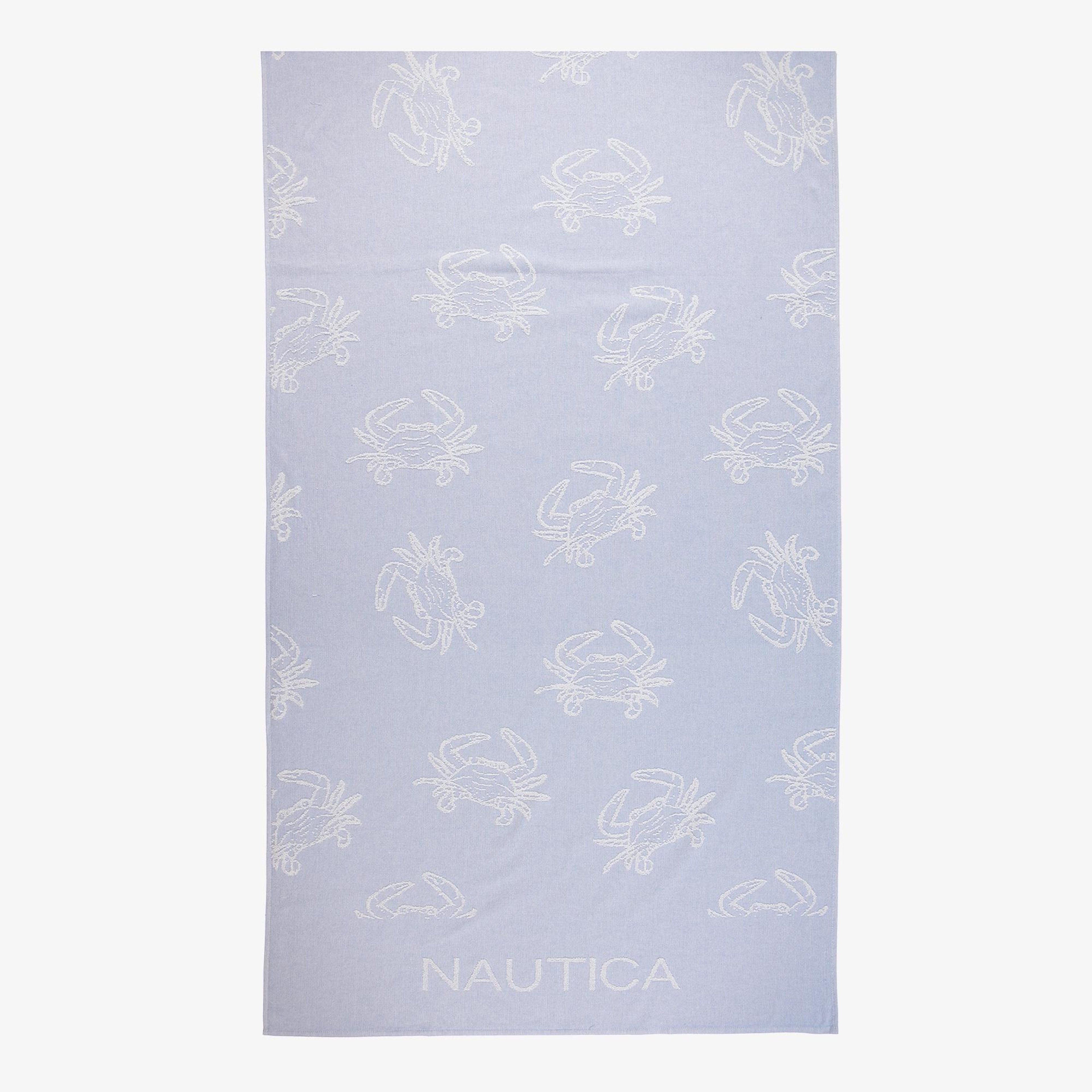 Nautica Unisex Mavi Desenli Plaj Havlusu