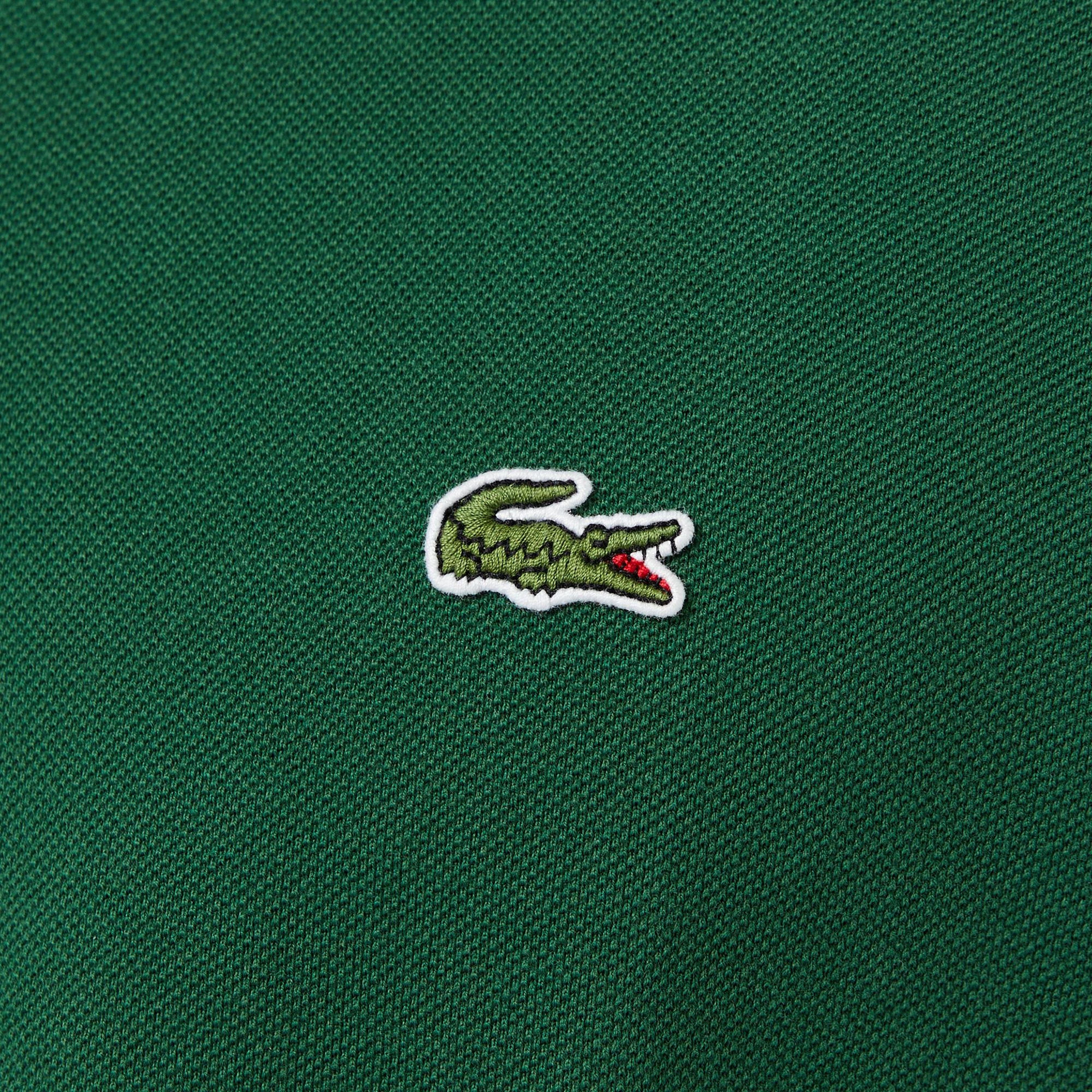 L.12.12 Erkek Slim Fit Uzun Kollu Yeşil Polo