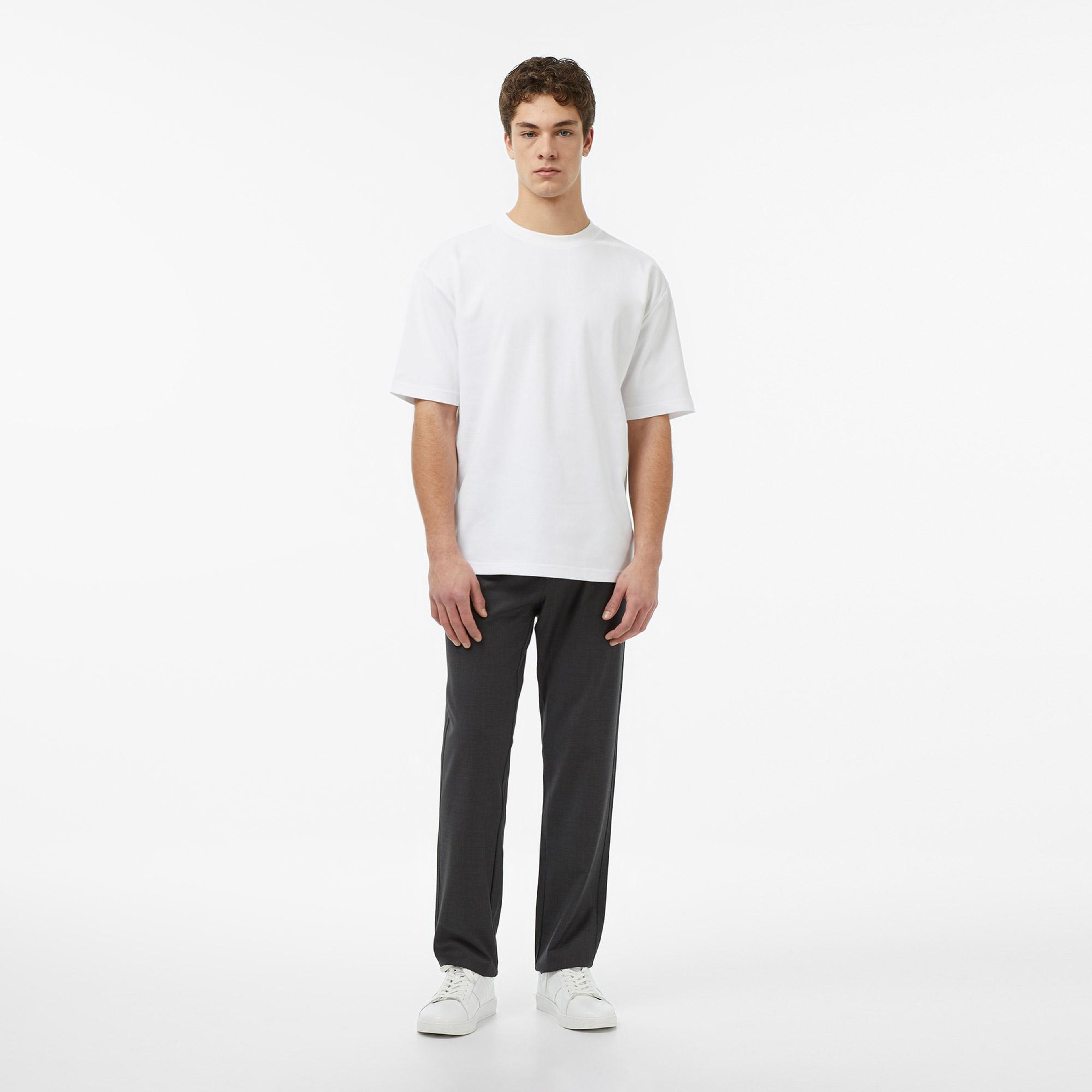 Nautica Erkek Beyaz Relax Fit T-Shirt