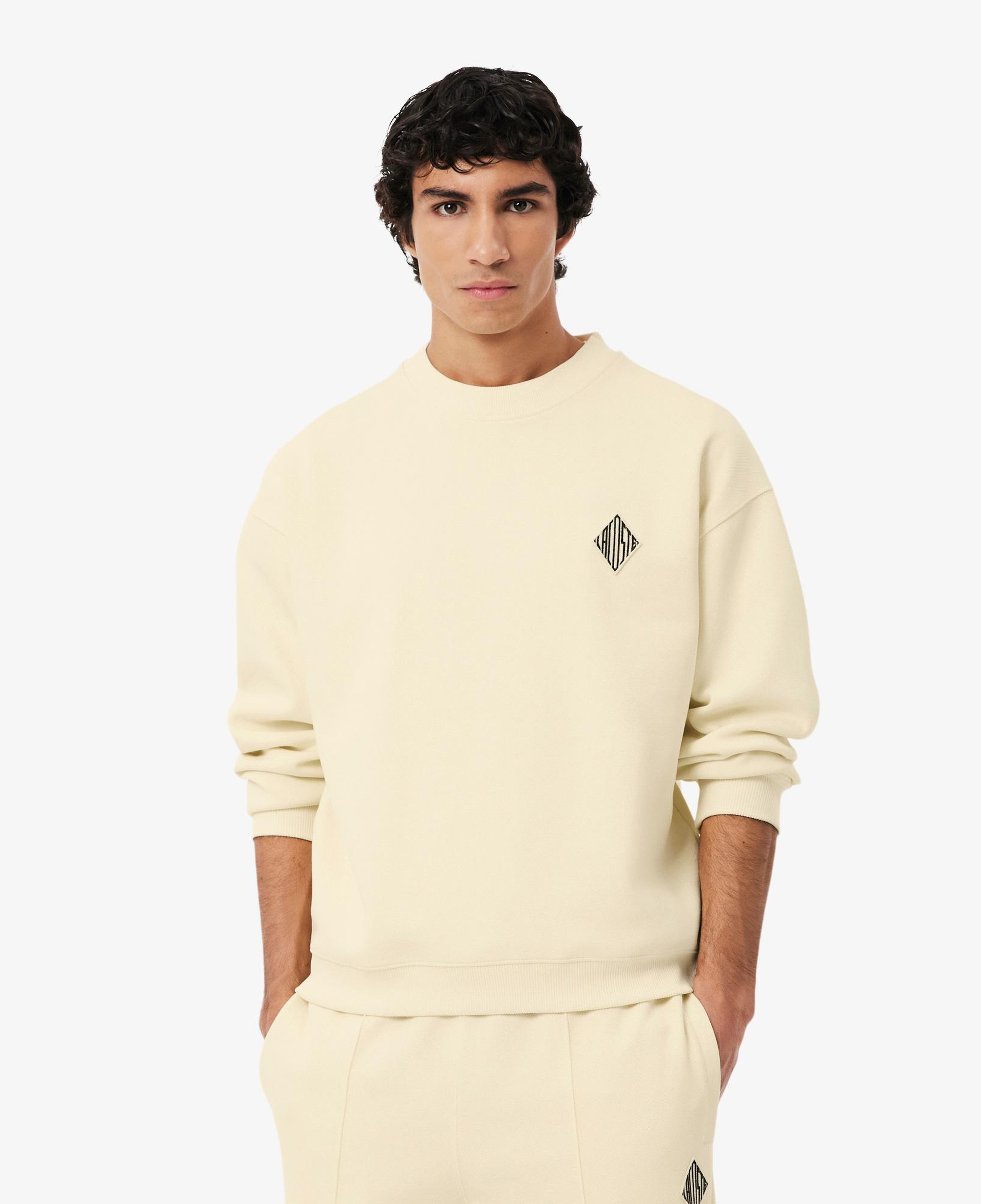 Erkek Loose Fit Bisiklet Yaka Sarı Sweatshirt