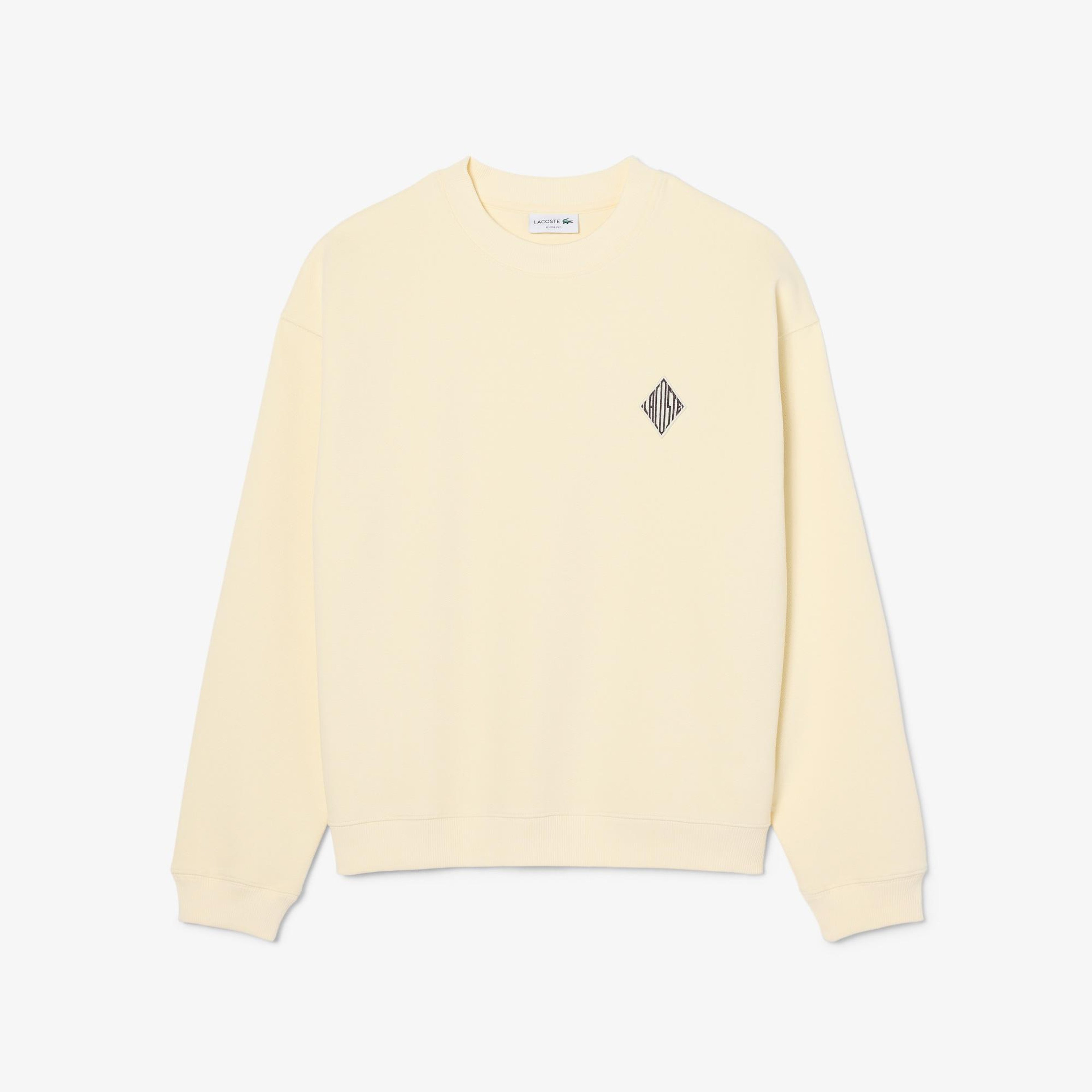 Erkek Loose Fit Bisiklet Yaka Sarı Sweatshirt