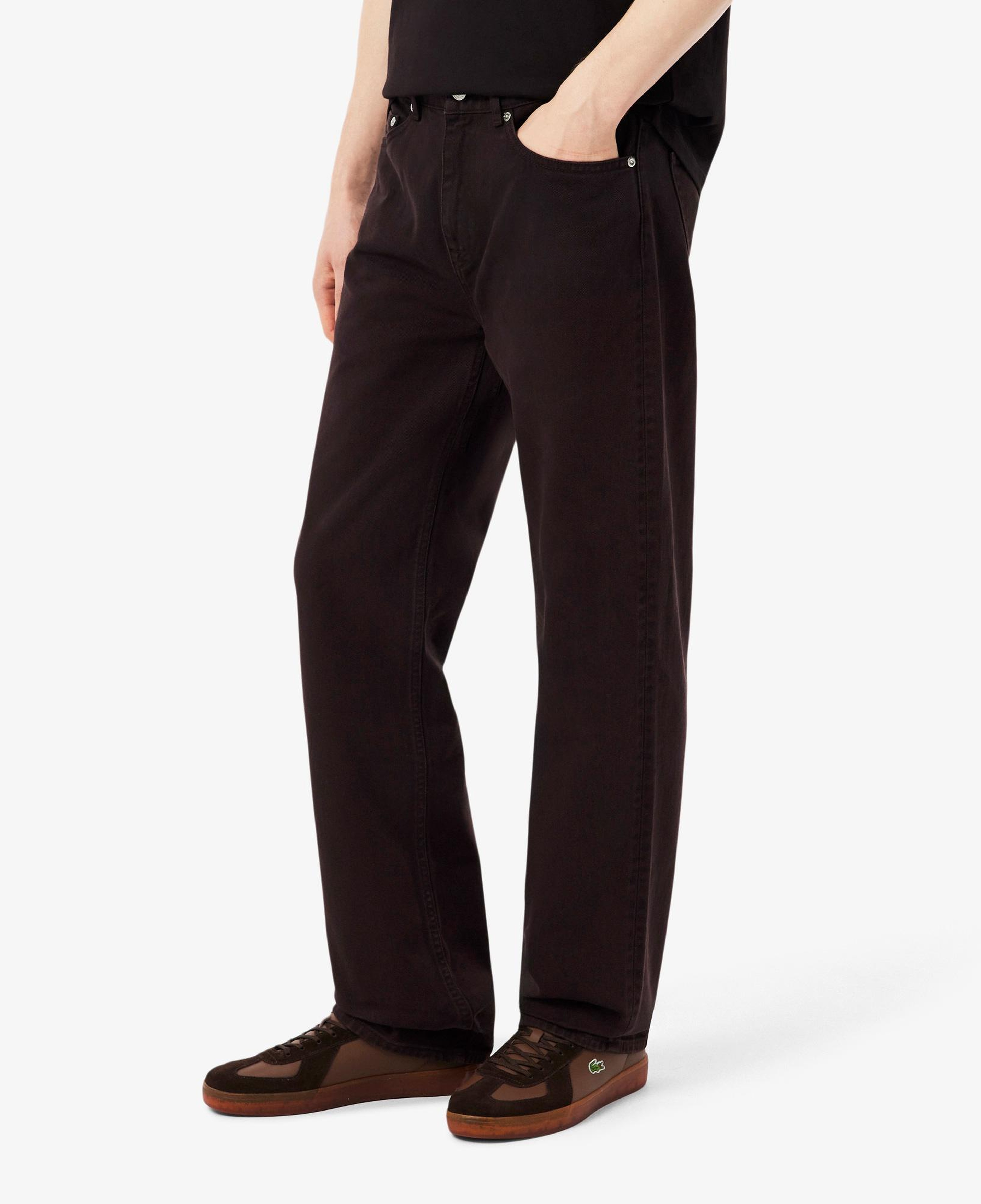 Erkek Straight Fit Koyu Kahverengi Jean Pantolon