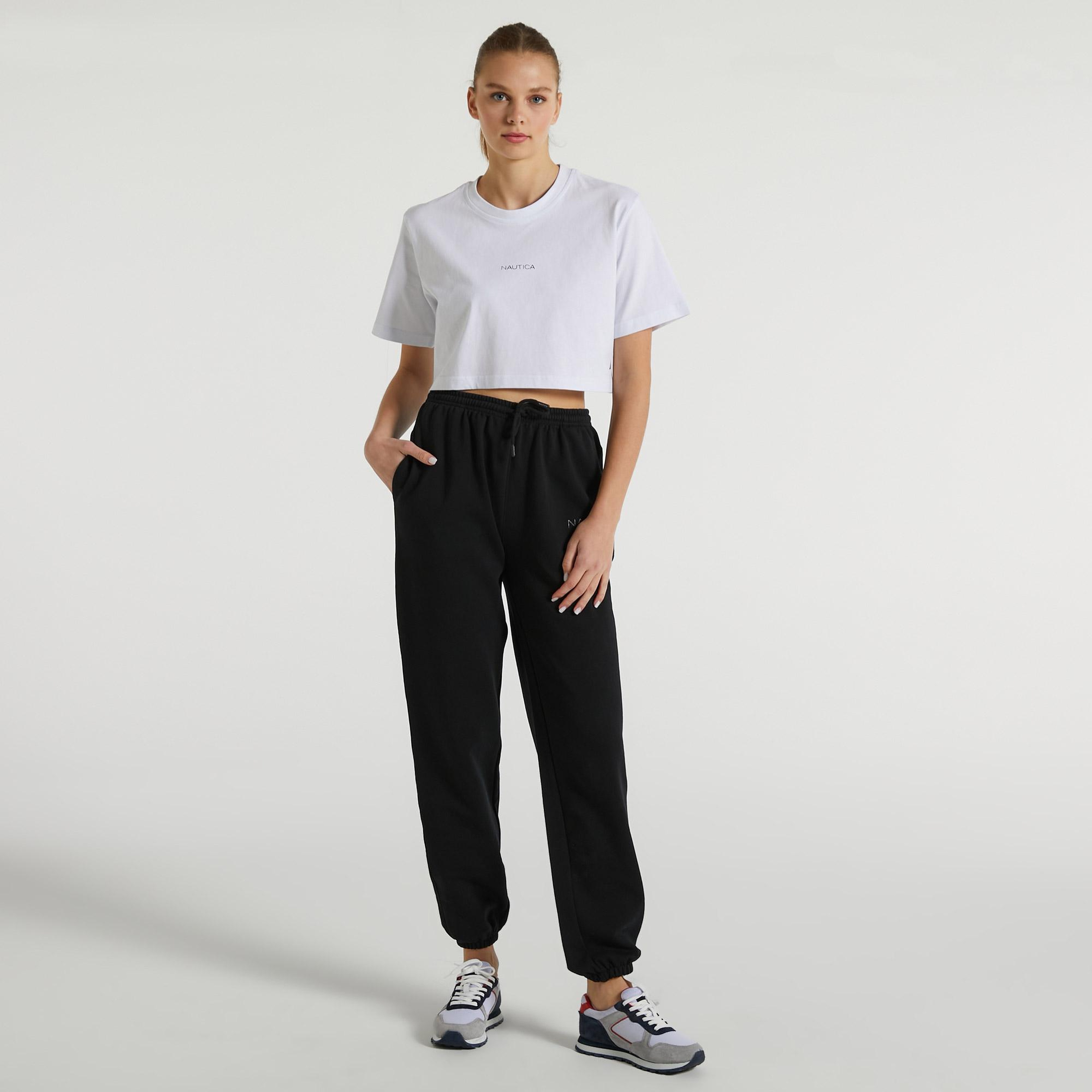Nautica Kadın Beyaz Relaxed Fit T-Shirt