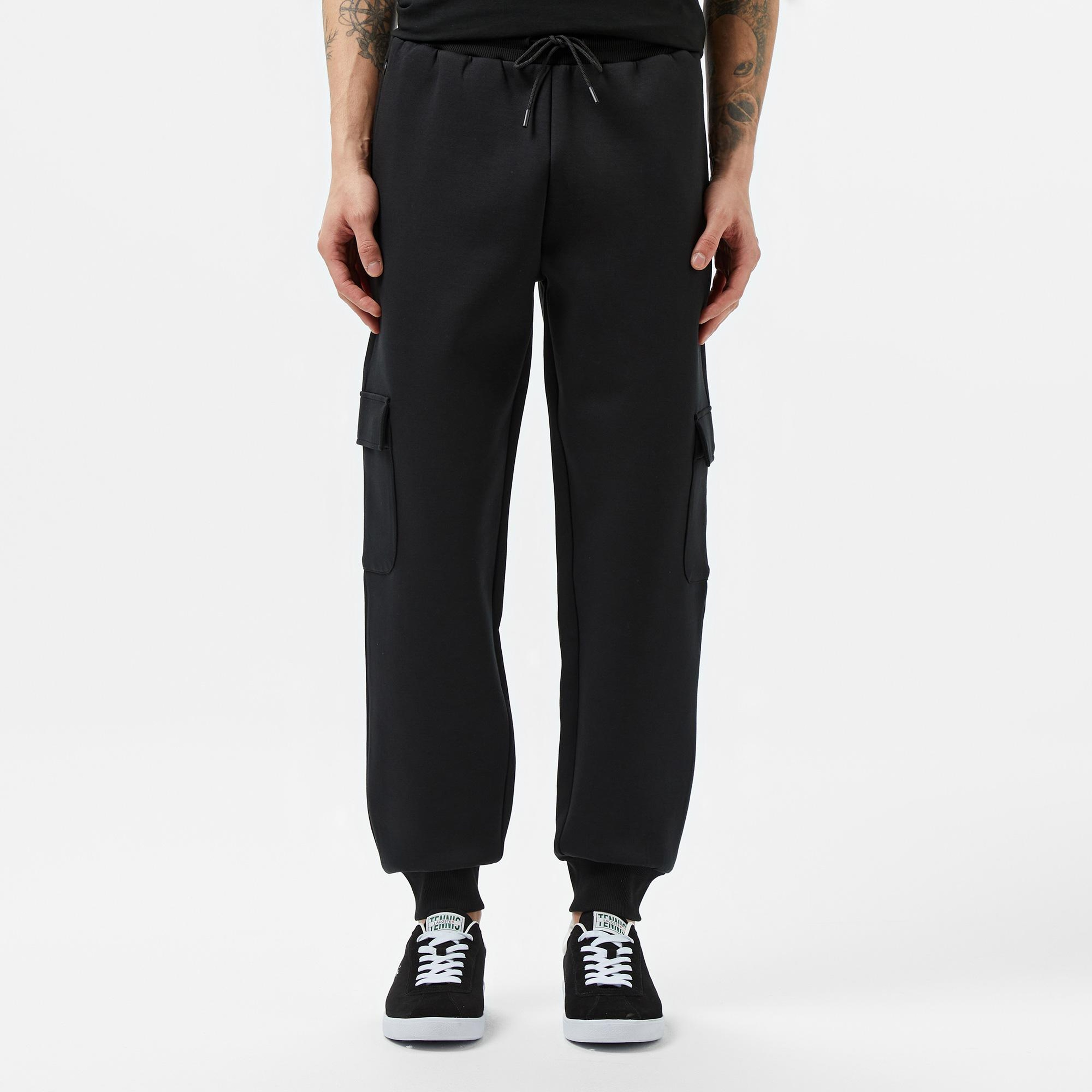 Erkek Loose Fit Siyah Eşofman Altı