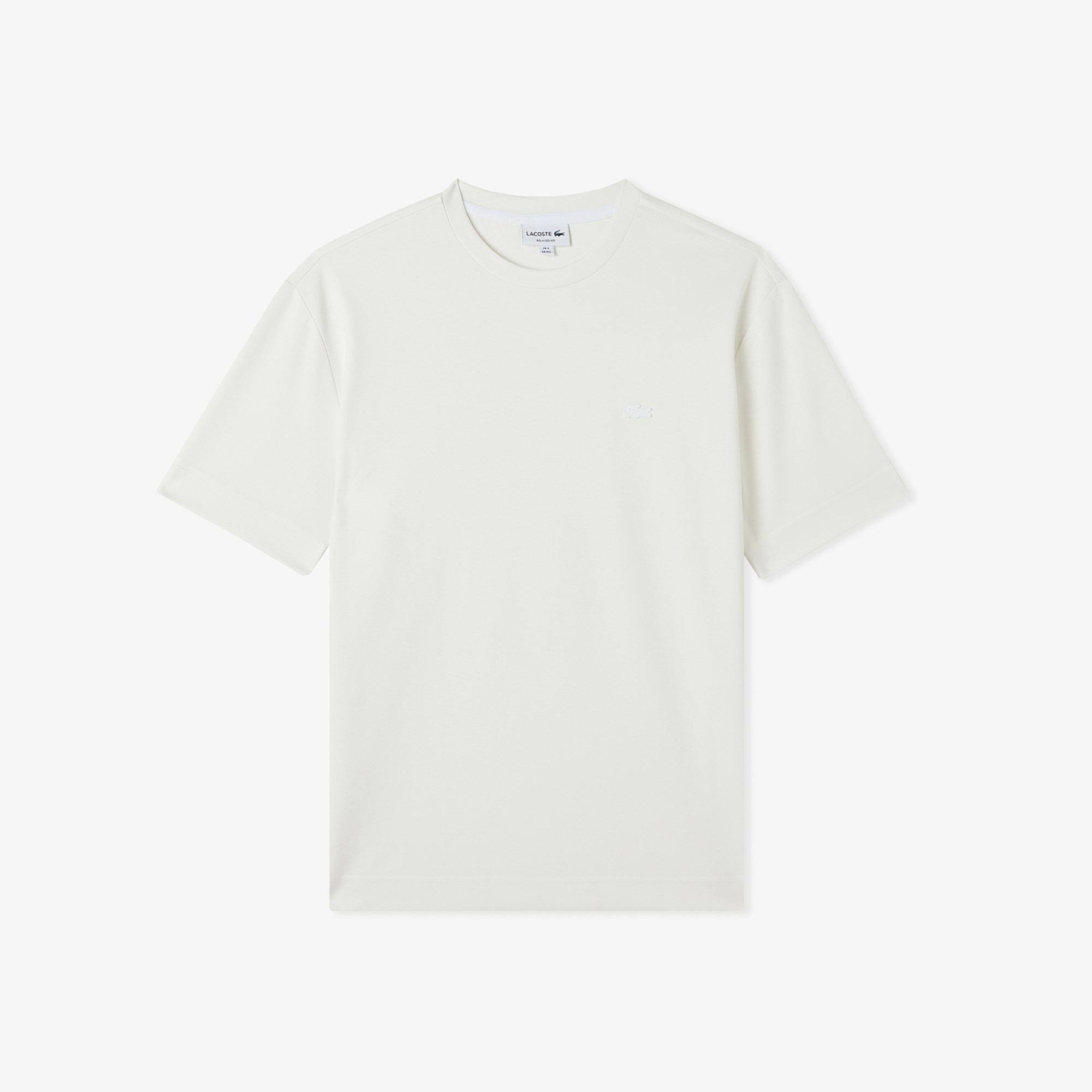 Erkek Oversize Fit Bisiklet Yaka Beyaz T-Shirt