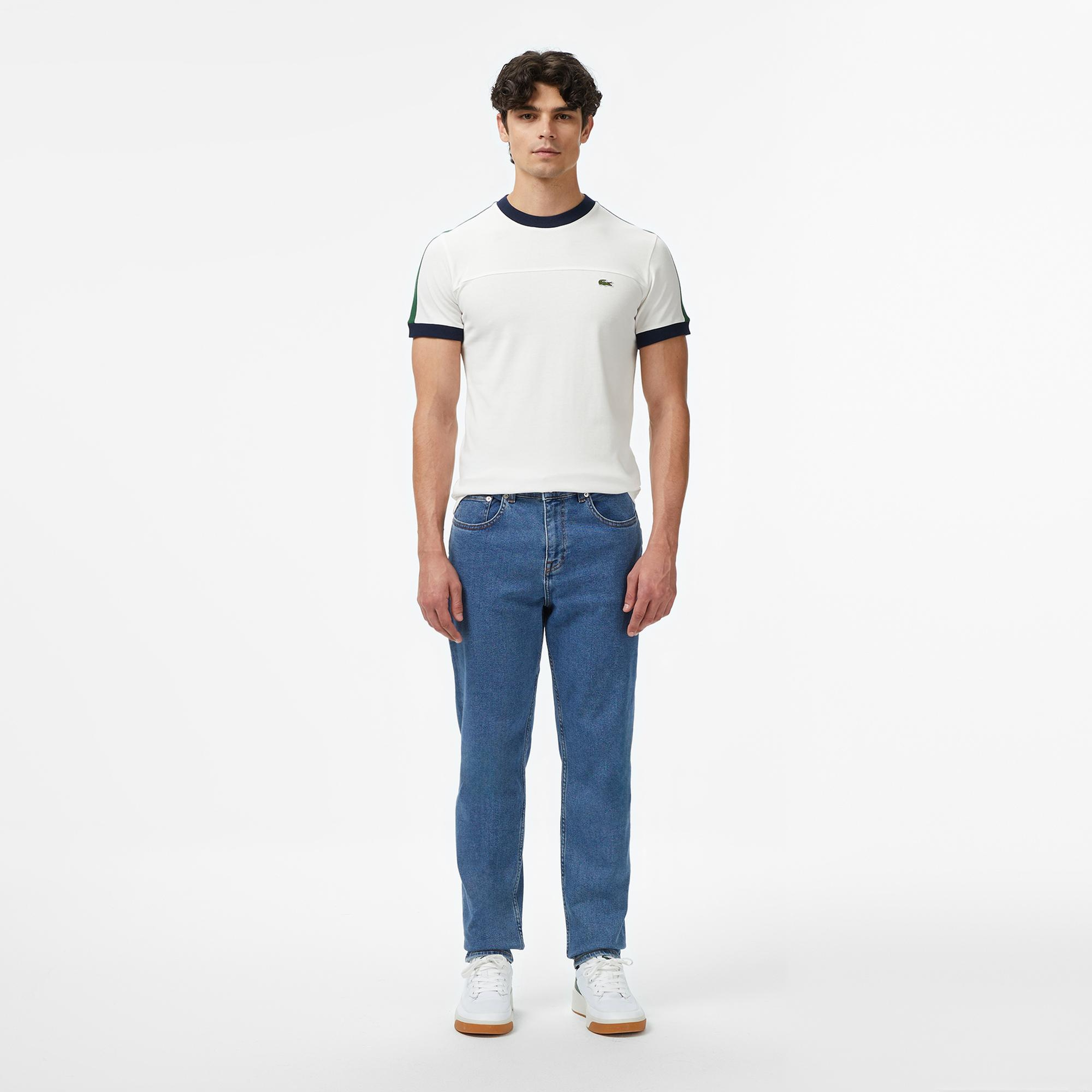 Erkek Regular Fit Bisiklet Yaka Beyaz T-Shirt