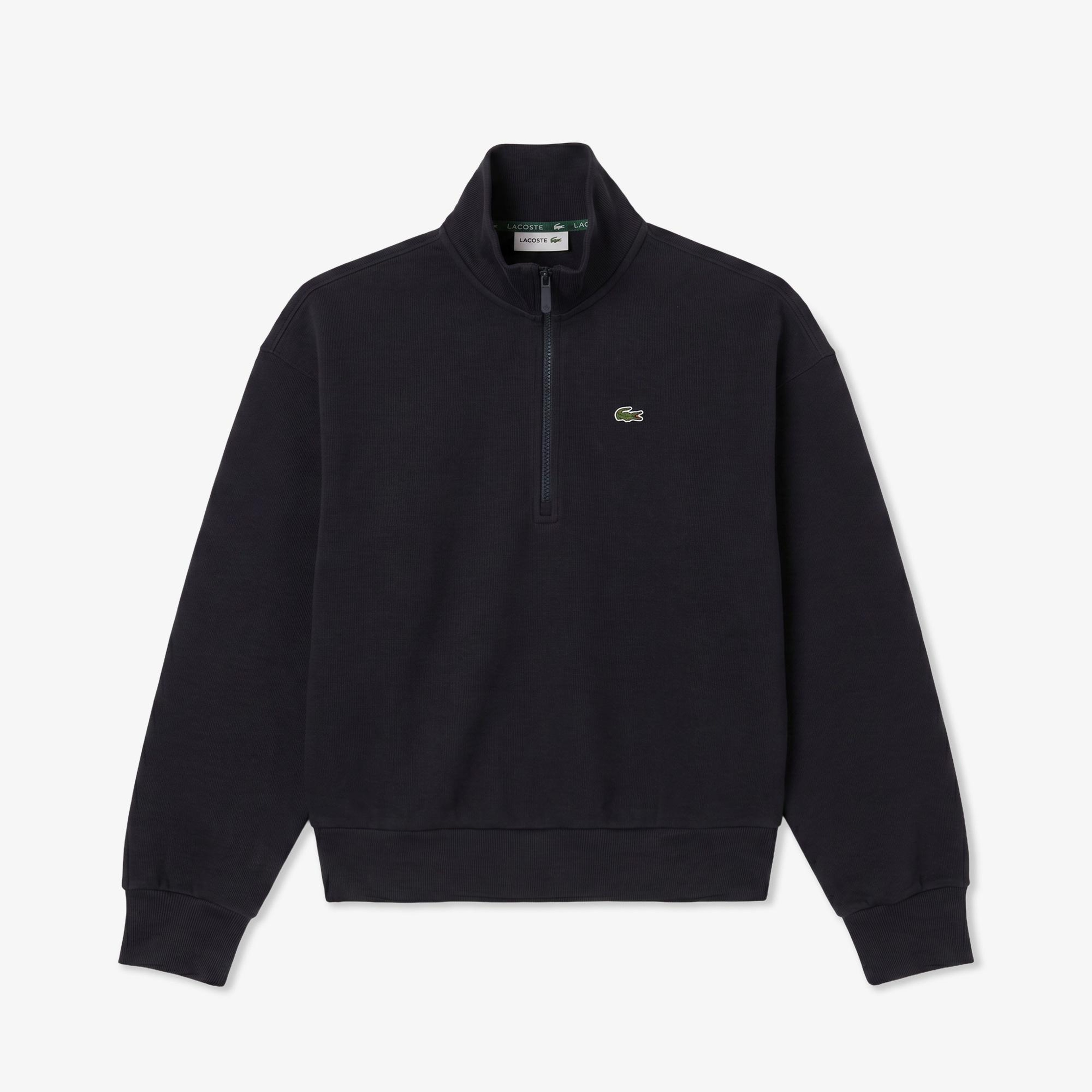 Kadın Relaxed Fit Yarım Fermuarlı Lacivert Sweatshirt