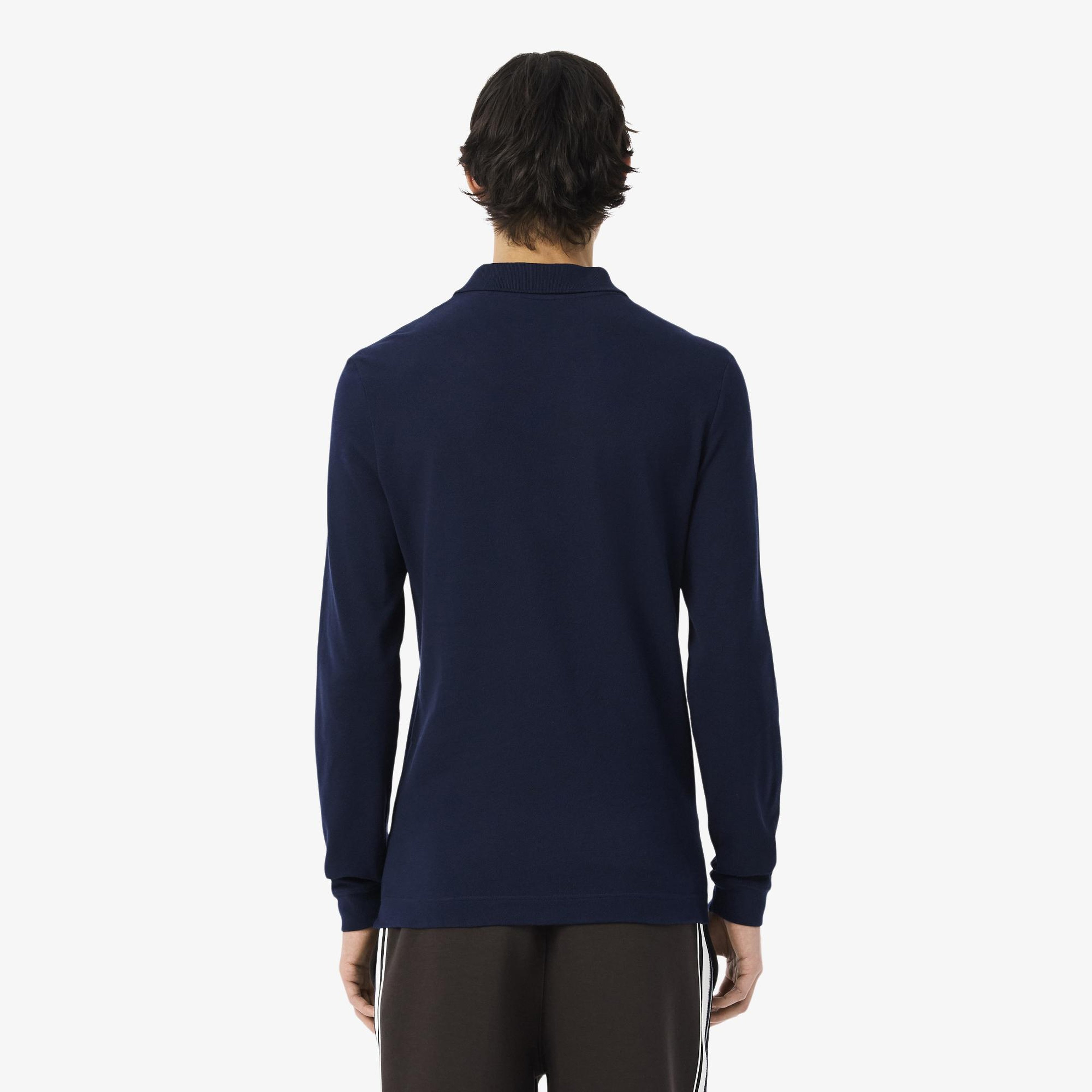 Lacoste L.12.12 Erkek Slim Fit Uzun Kollu Lacivert Polo