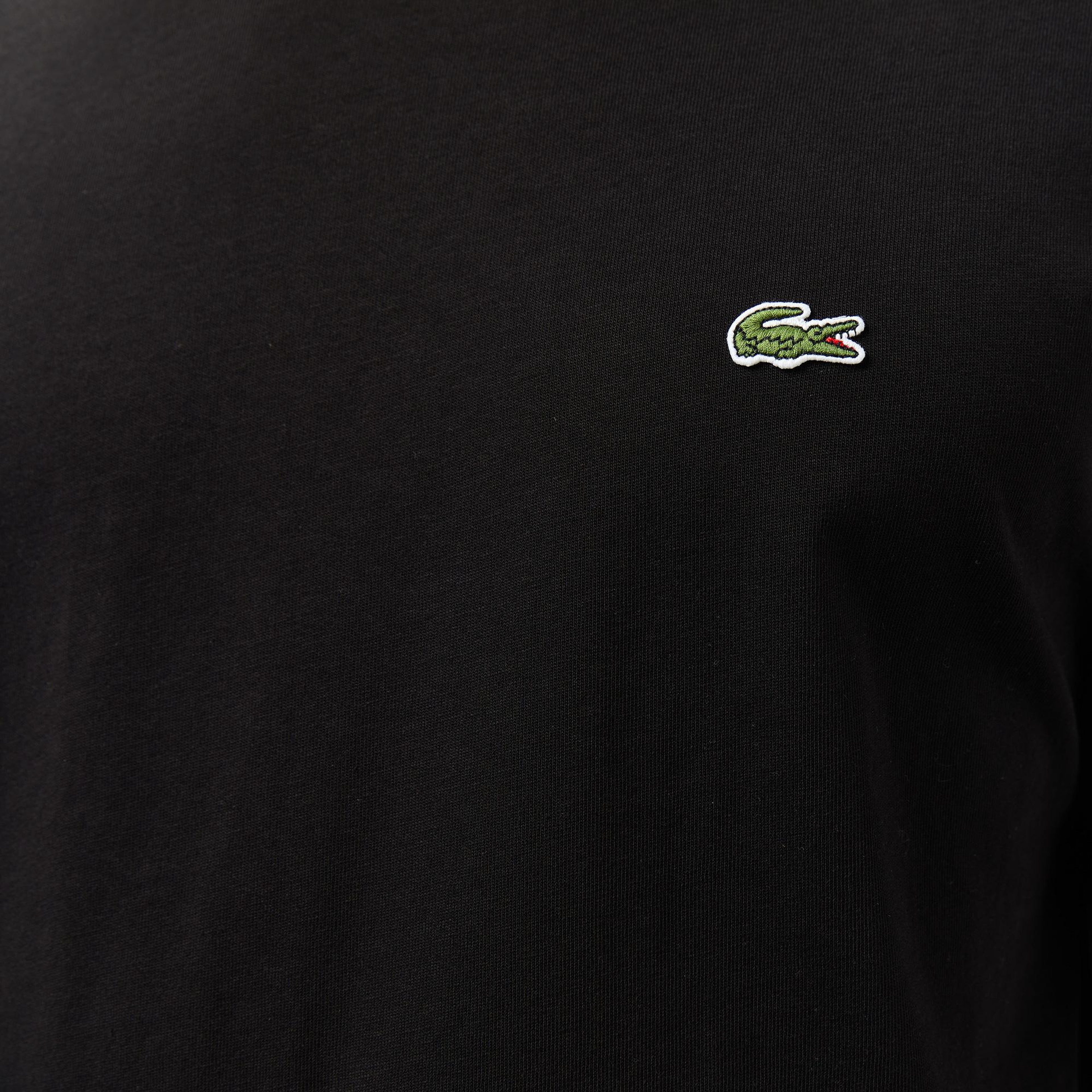 Erkek Relaxed Fit Bisiklet Yaka Baskılı Siyah T-Shirt